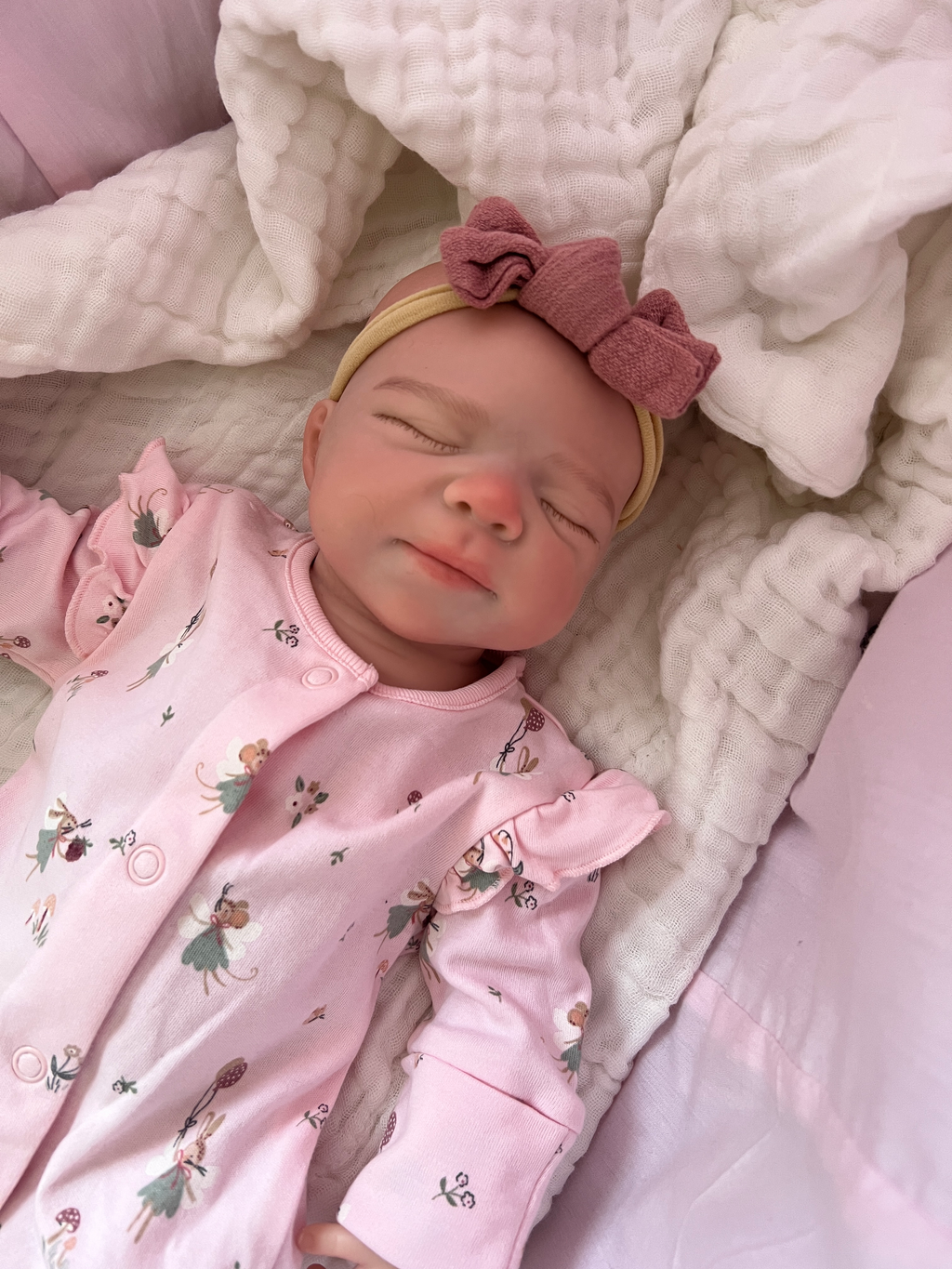 Realistic Silicone Baby Girl Doll – 45cm, Squishy & Floppy