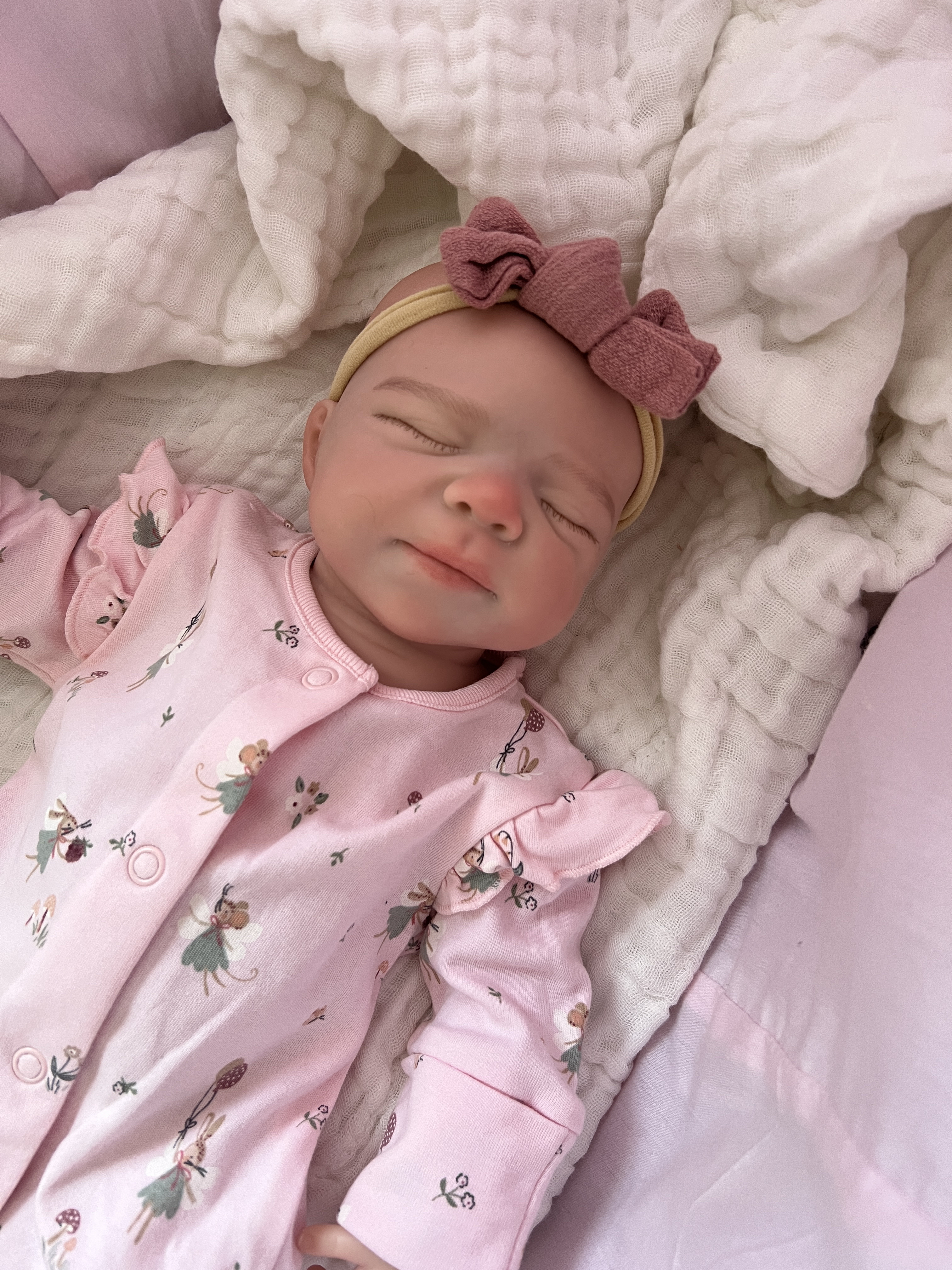 Realistic Silicone Baby Girl Doll – 45cm, Squishy & Floppy