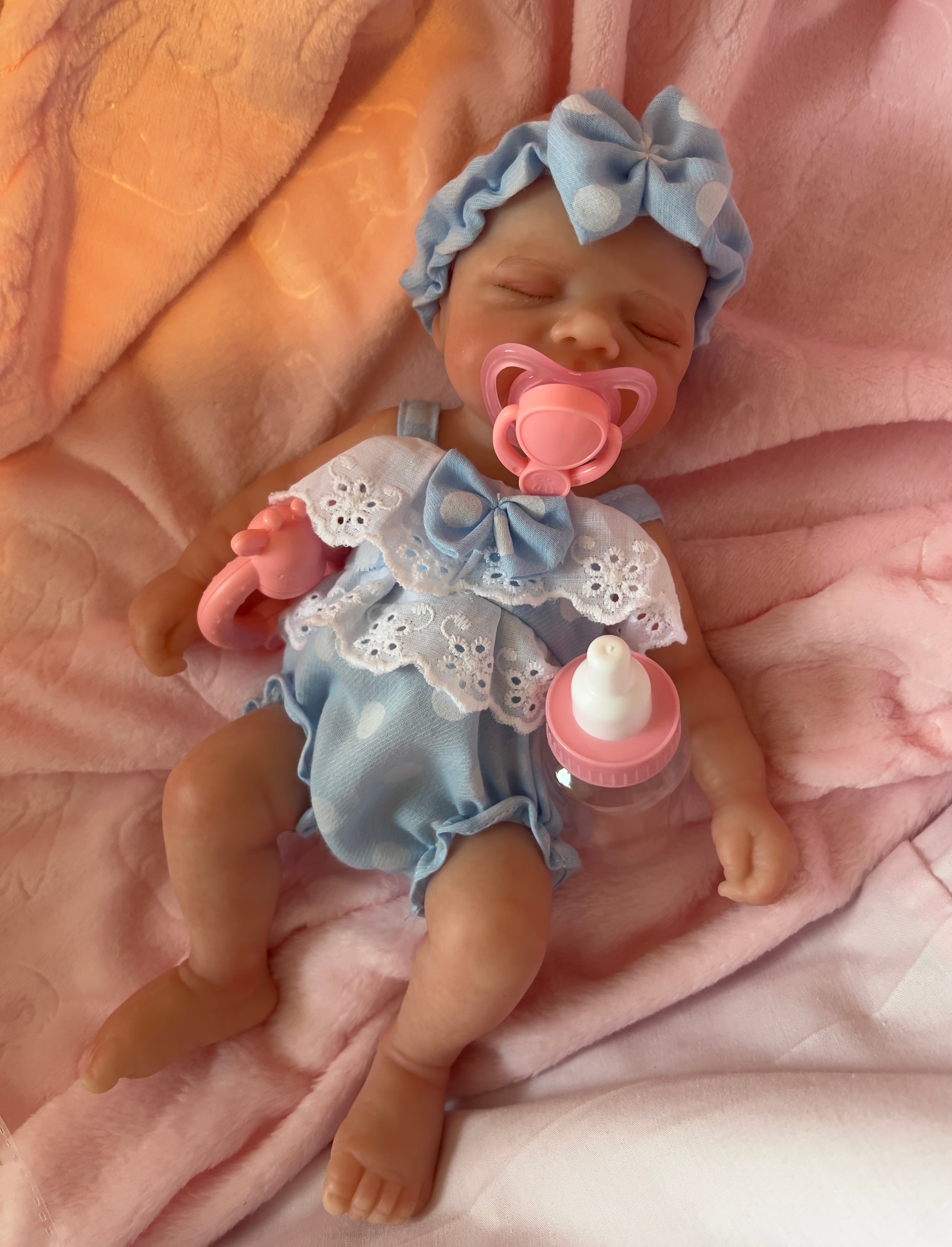Realistic Silicone Baby Girl Doll – 33cm, Squishy & Floppy