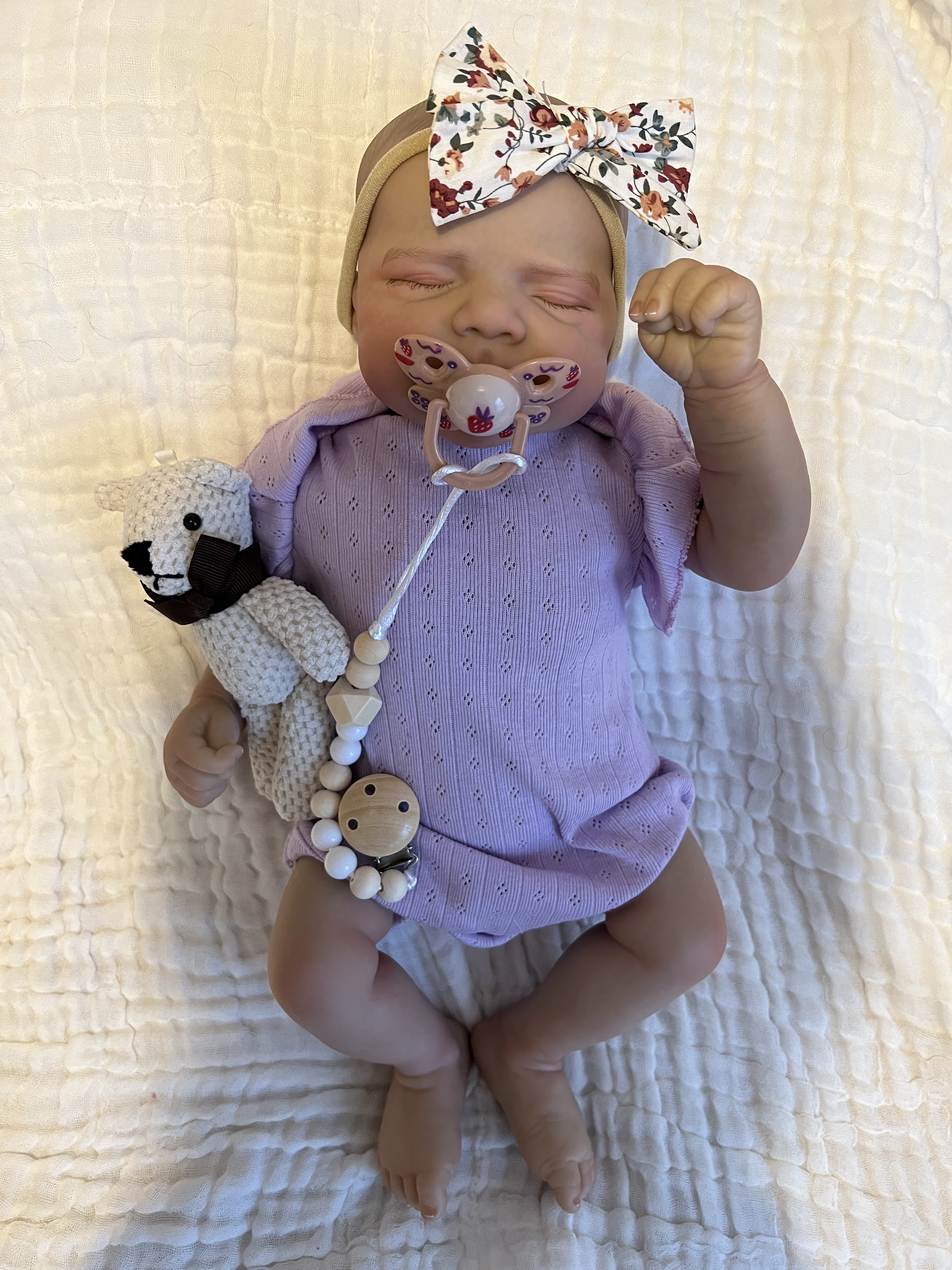 Realistic Reborn Baby Doll – 47cm Soft Cloth Body with Vinyl Limbs & Accessories