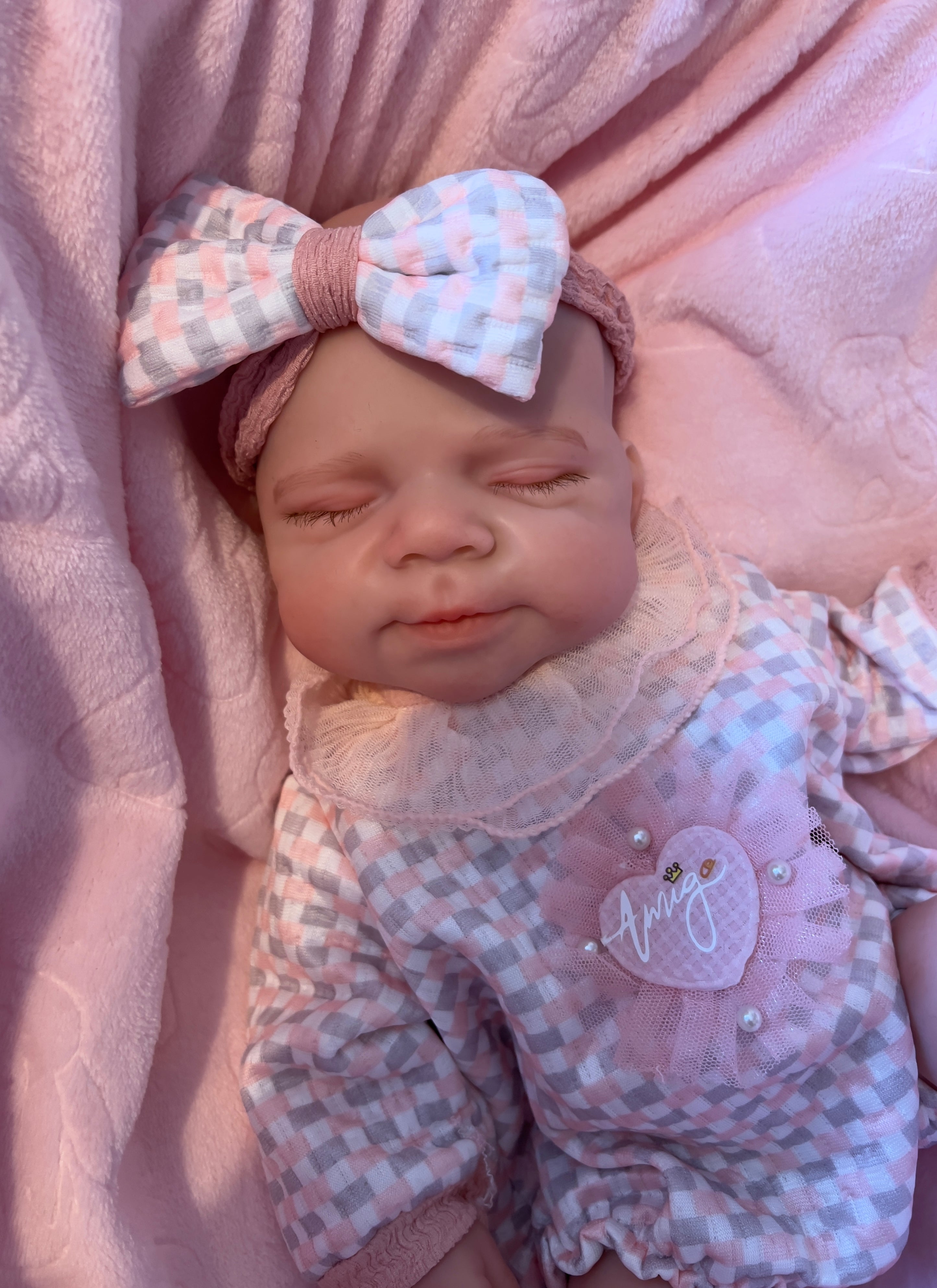 Realistic Silicone Baby Girl Doll – 47cm, Squishy & Floppy with Accessories