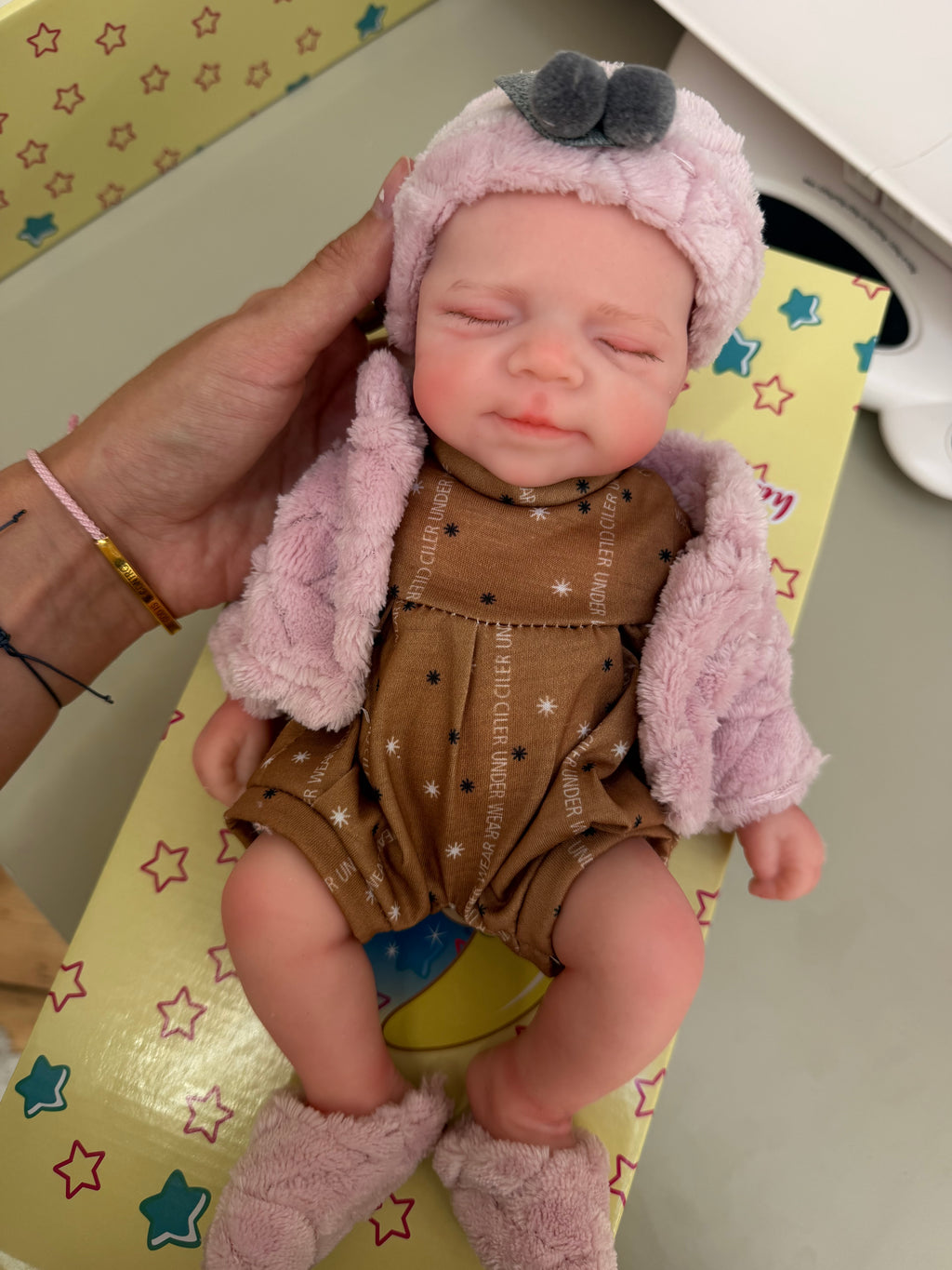Mini MIA - Realistic 100% Silicone Reborn Baby Doll 33cm, Squishy & Floppy