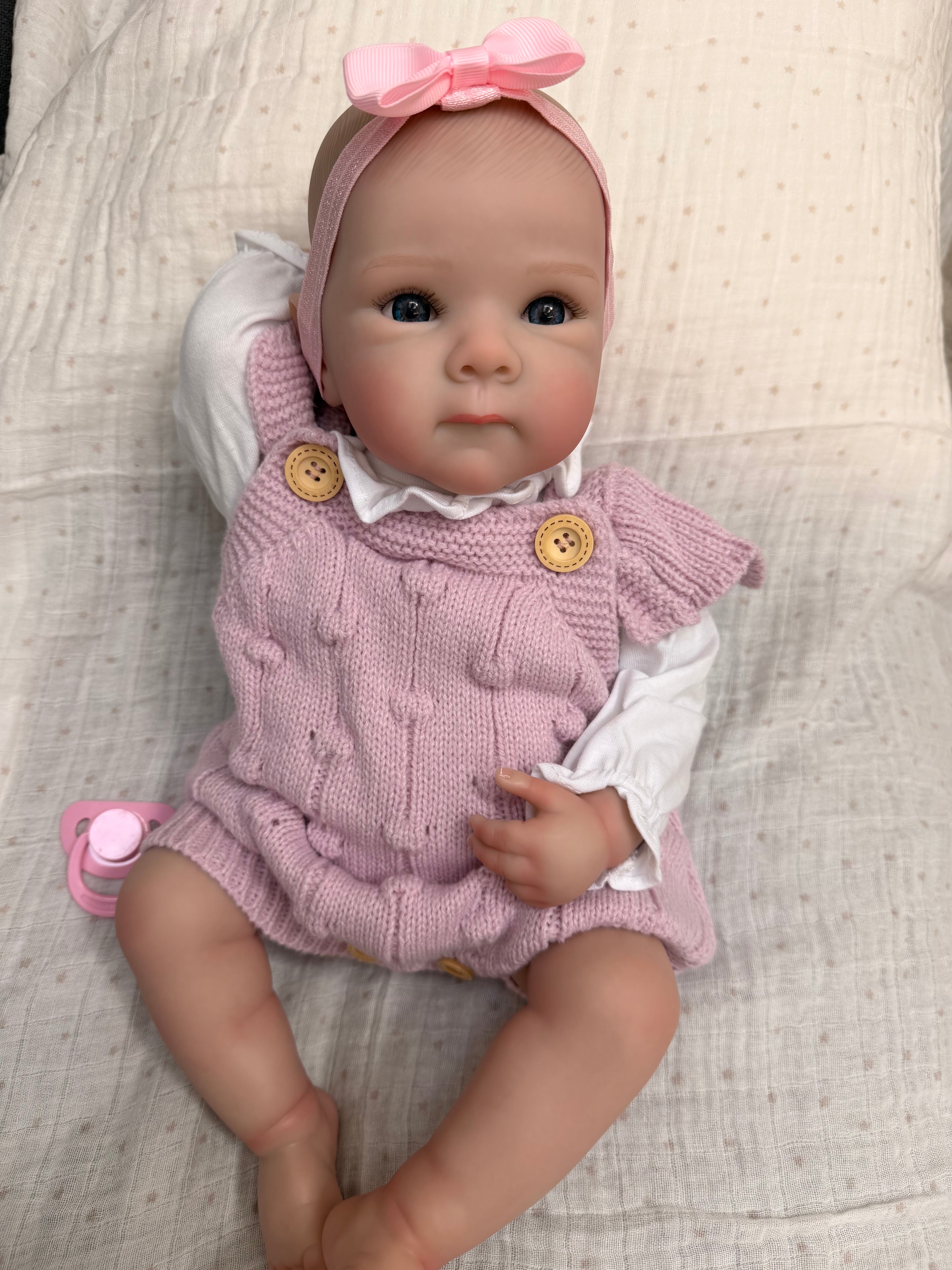 Realistic Full Vinyl Reborn Style Baby Girl – 47cm with Accessories