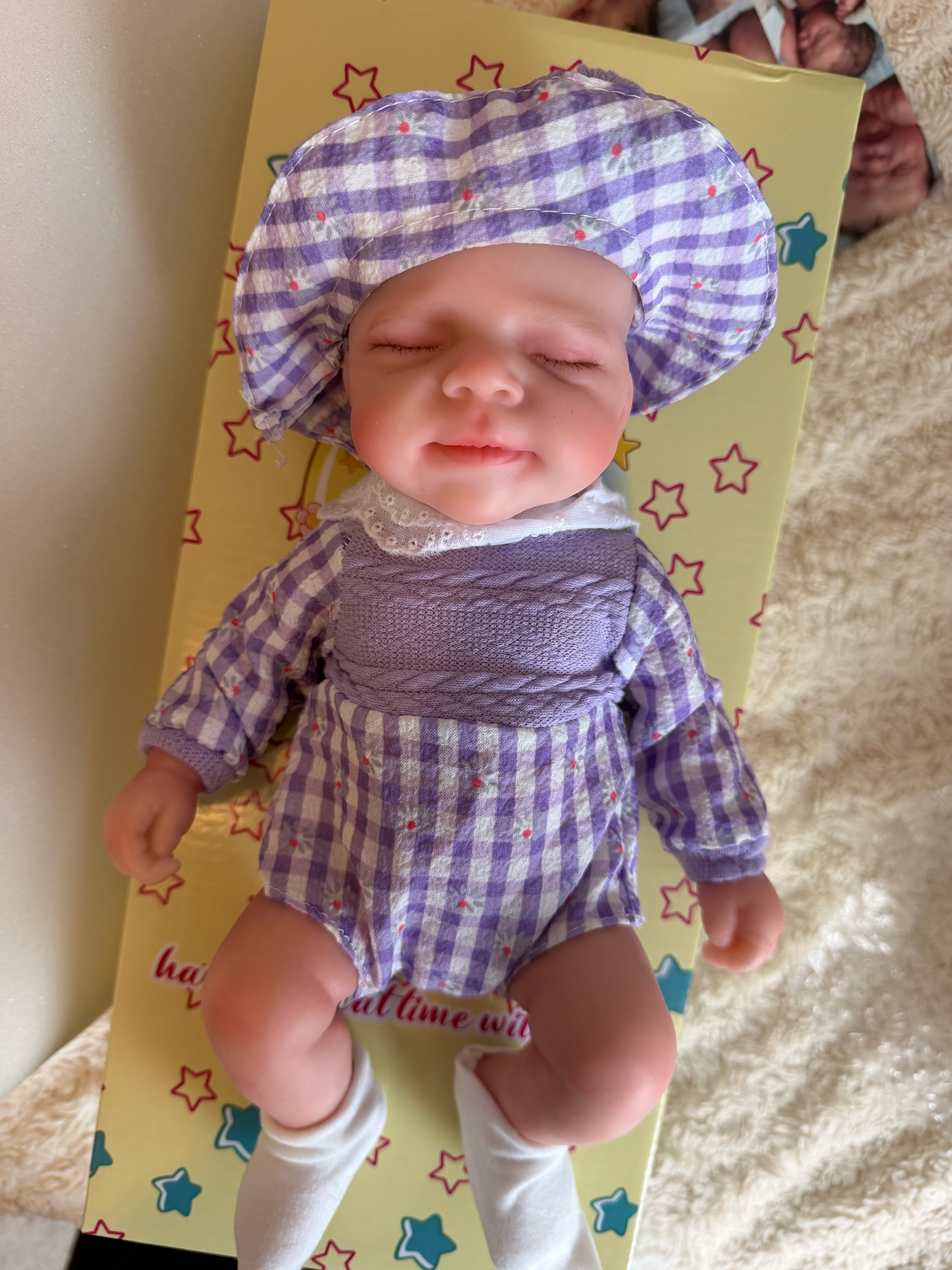 Mini MIA - Realistic 100% Silicone Reborn Baby Doll 33cm, Squishy & Floppy