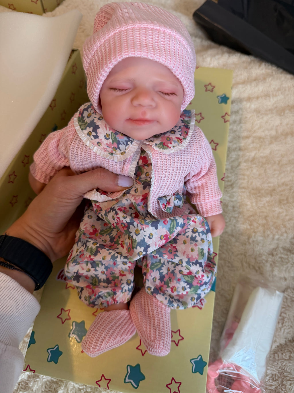 Mini MIA - Realistic 100% Silicone Reborn Baby Doll 33cm, Squishy & Floppy