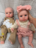47cm Open-Eyed Full Body Silicone Reborn Baby Twins – ISABELLA & OLIVER | Dollsy