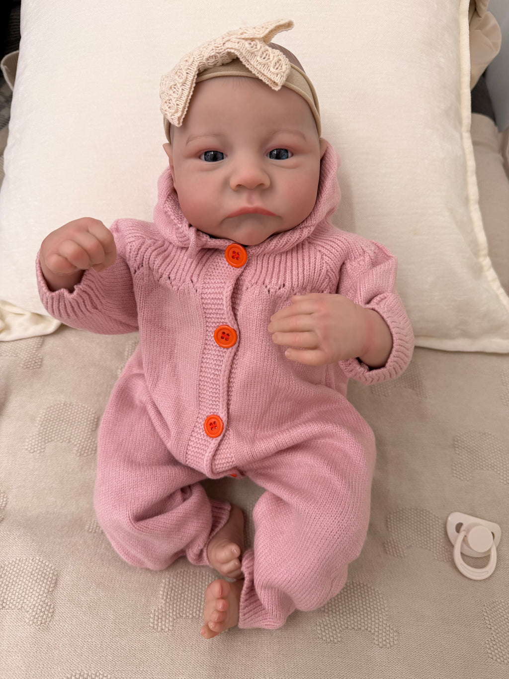 Realistic Reborn Baby Doll – 47cm Soft Cloth Body with Vinyl Limbs & Accessories
