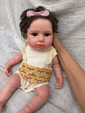 47cm Full Body Silicone Reborn Baby Girl with Rooted Nylon Hair – ISABELLA | Dollsy
