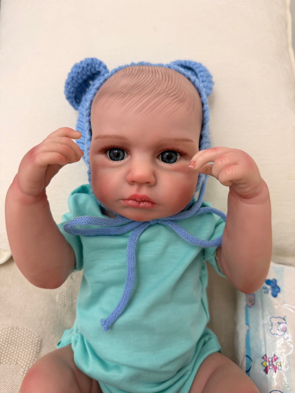 Realistic Full Vinyl Reborn Style Baby Boy – 47cm with Accessories