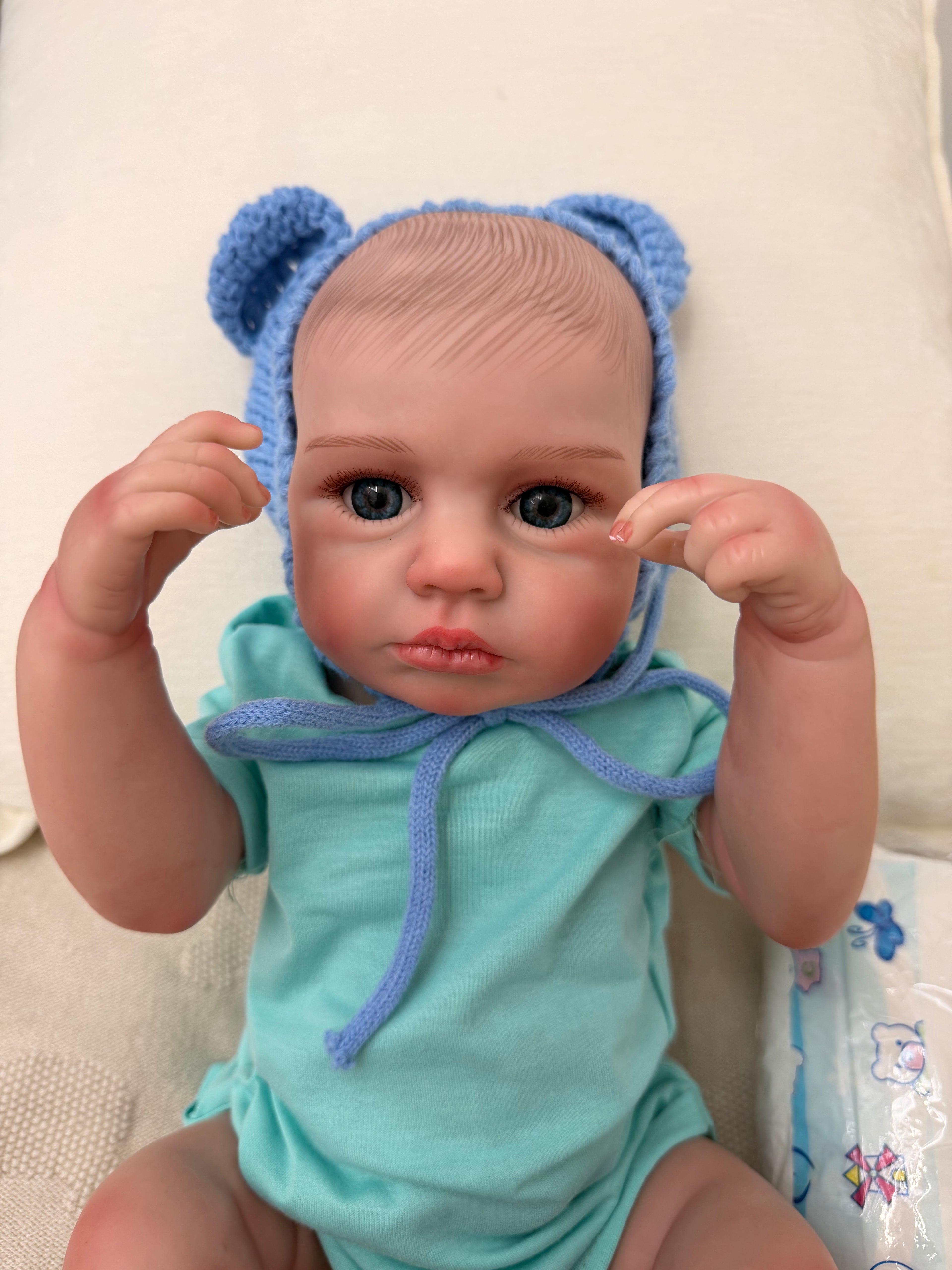 Realistic Full Vinyl Reborn Style Baby Boy – 47cm with Accessories