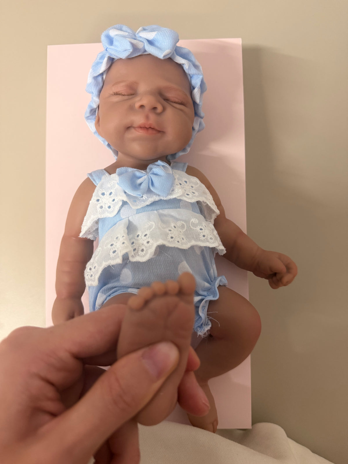 33cm Full Body Silicone Reborn Baby Girl – Mini MIA (Dark Skin) | Dollsy