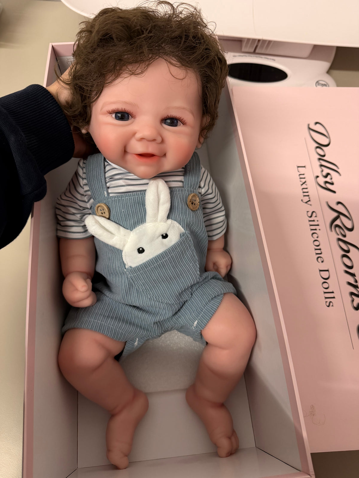 47cm Full Body Silicone Reborn Baby Boy with Hand-Rooted Nylon Hair – JAMES | Dollsy