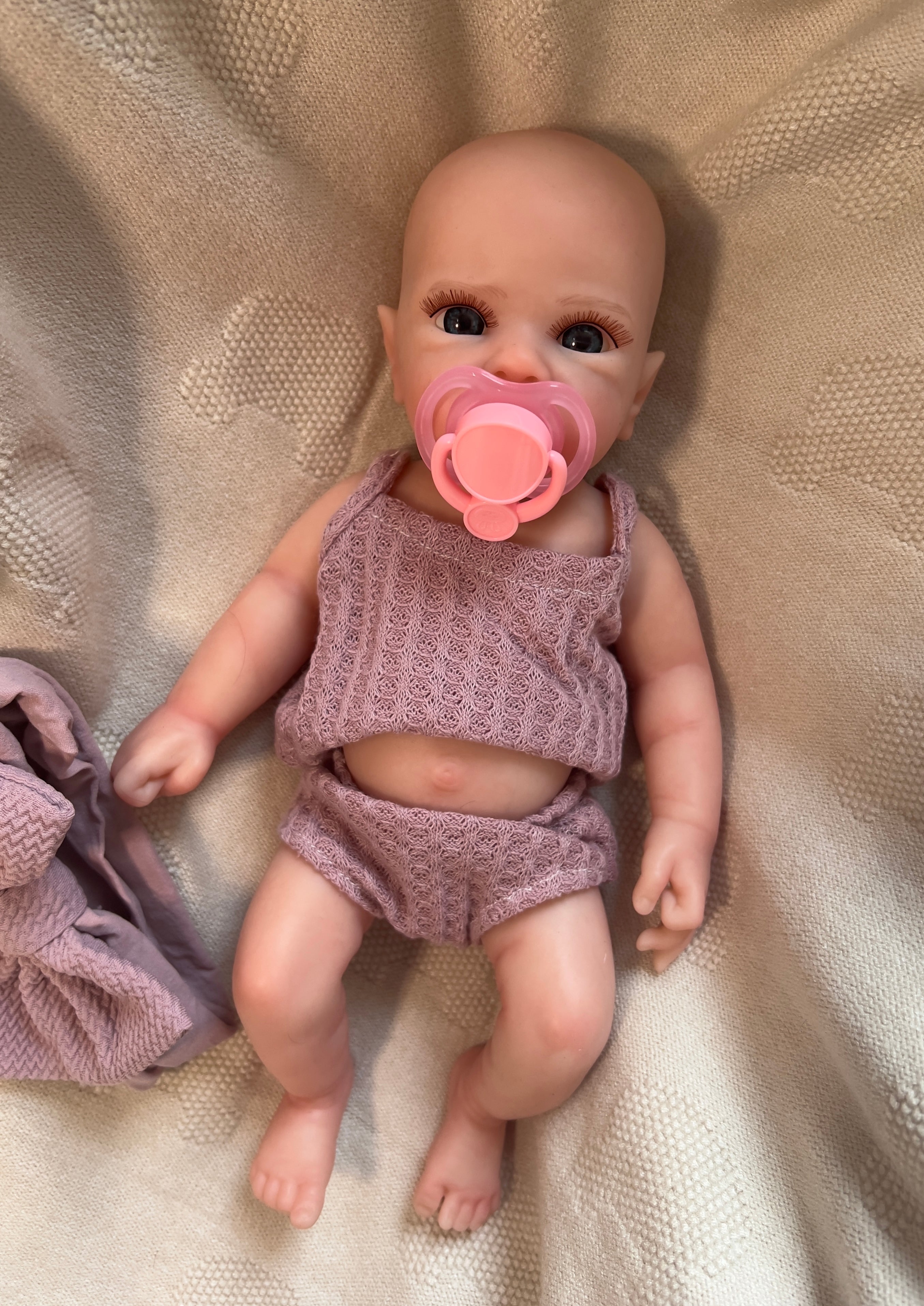 Mini AVA - Realistic 100% Silicone Reborn Baby Doll 33cm, Squishy & Floppy