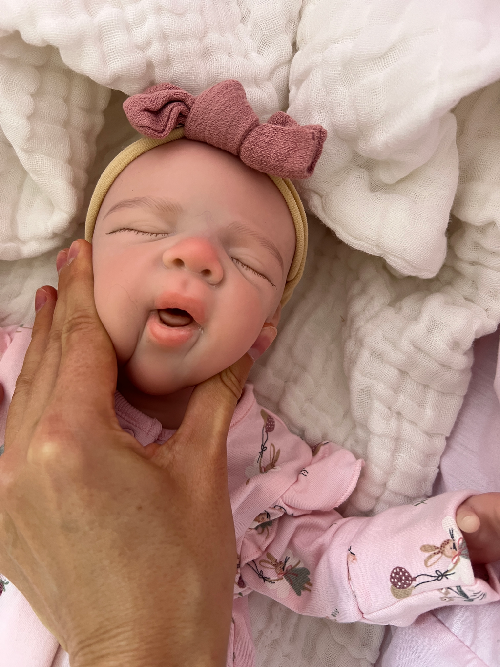 Realistic Silicone Baby Girl Doll – 45cm, Squishy & Floppy