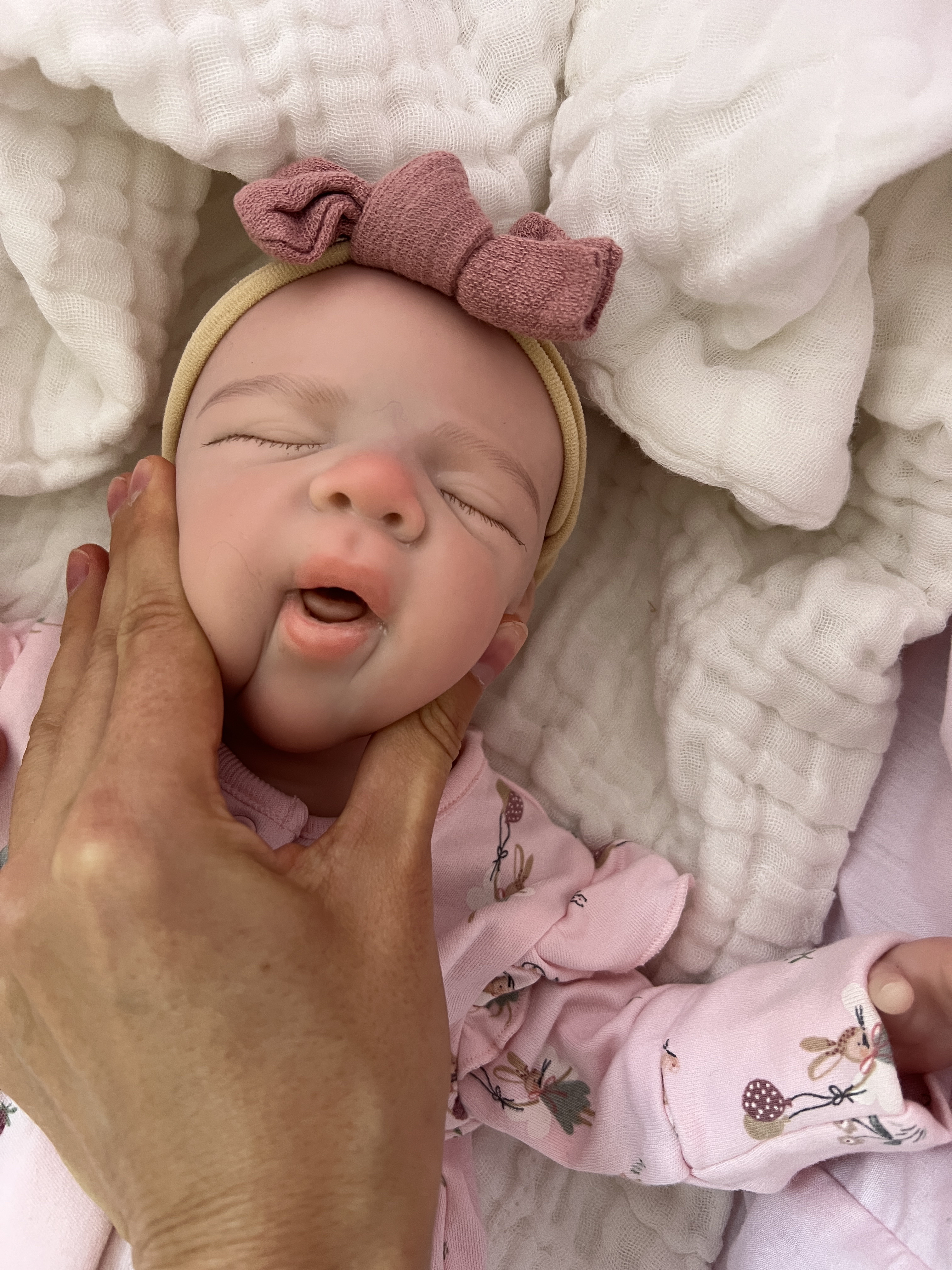 Realistic Silicone Baby Girl Doll – 45cm, Squishy & Floppy