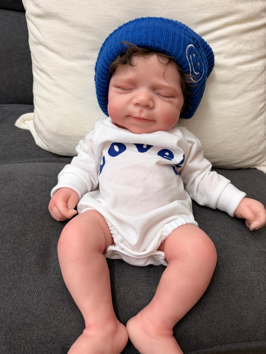 47cm Full Body Silicone Reborn Baby Boy with Hand-Rooted Nylon Hair – JACK | Dollsy