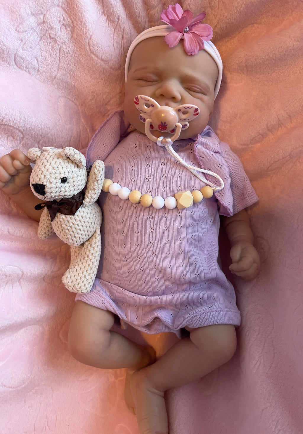 Realistic Reborn Baby Doll – 47cm Soft Cloth Body with Vinyl Limbs & Accessories