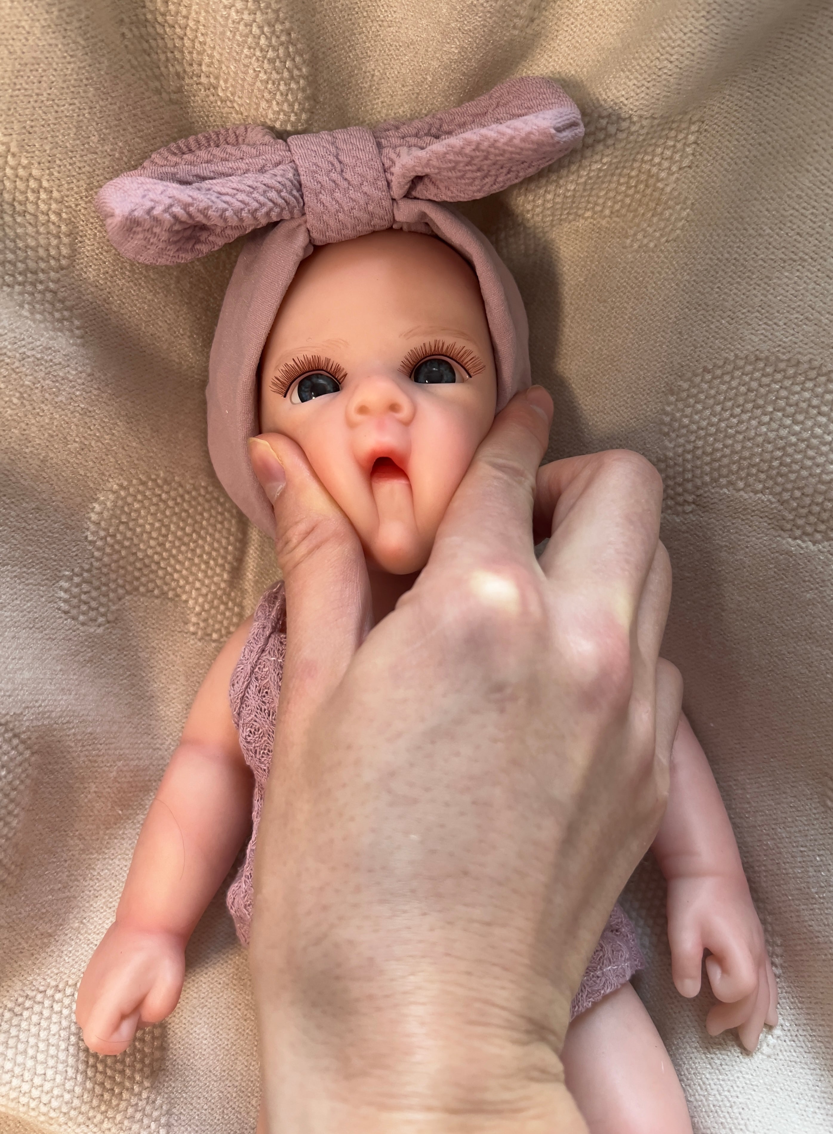 Mini AVA - Realistic 100% Silicone Reborn Baby Doll 33cm, Squishy & Floppy