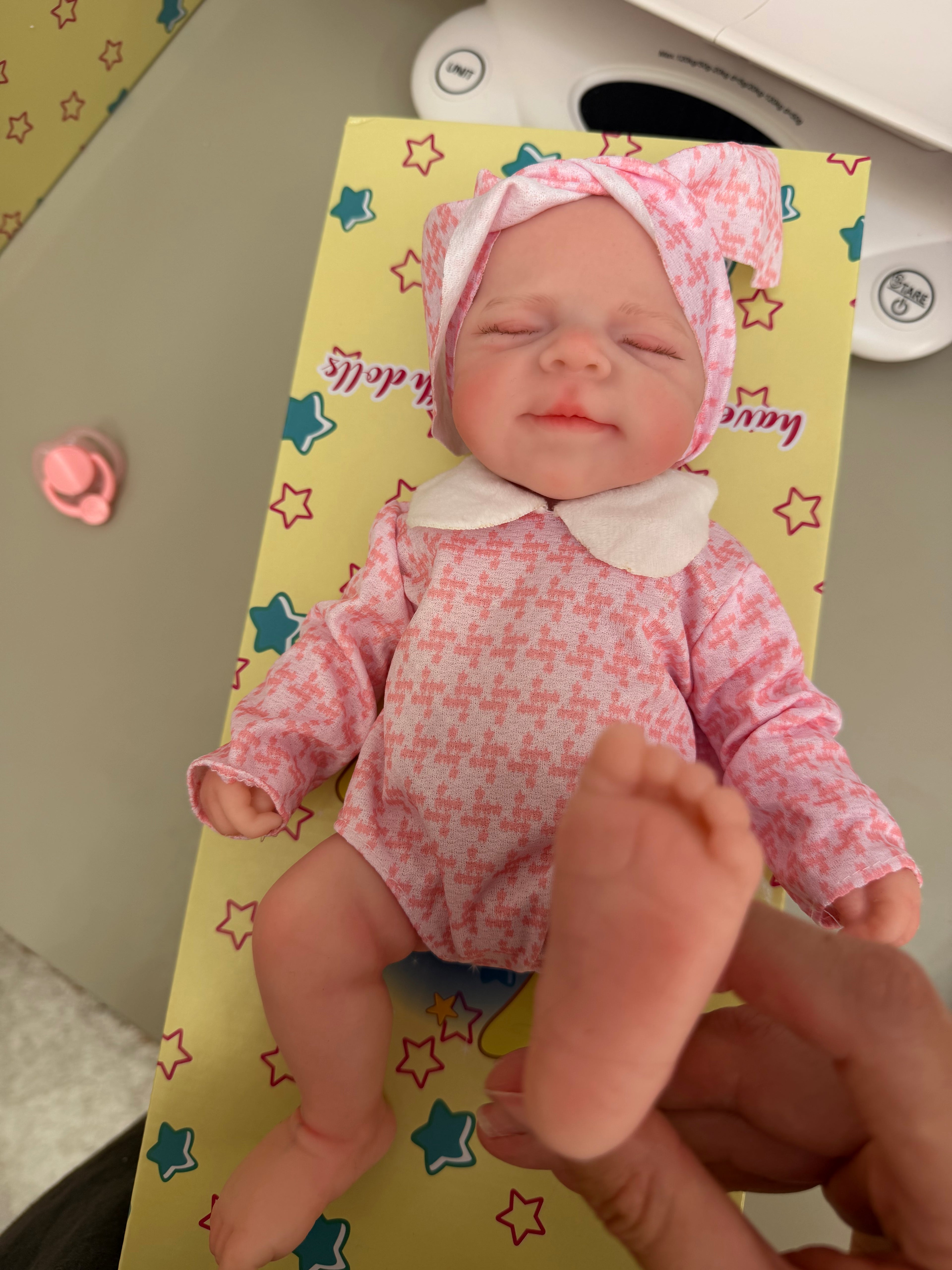 Mini MIA - Realistic 100% Silicone Reborn Baby Doll 33cm, Squishy & Floppy