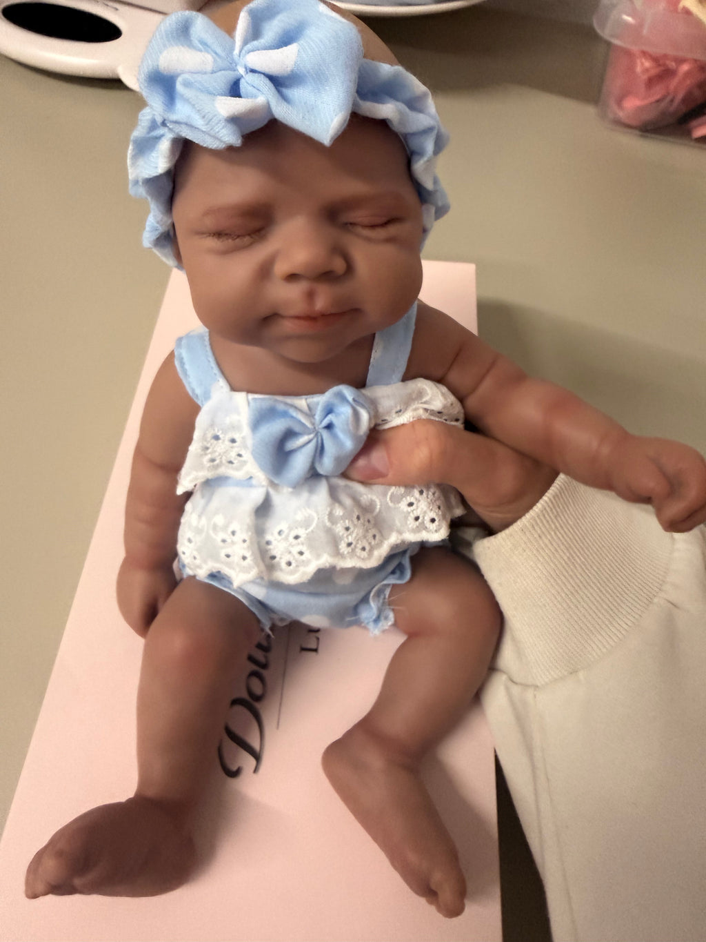 33cm Full Body Silicone Reborn Baby Girl – Mini MIA (Dark Skin) | Dollsy