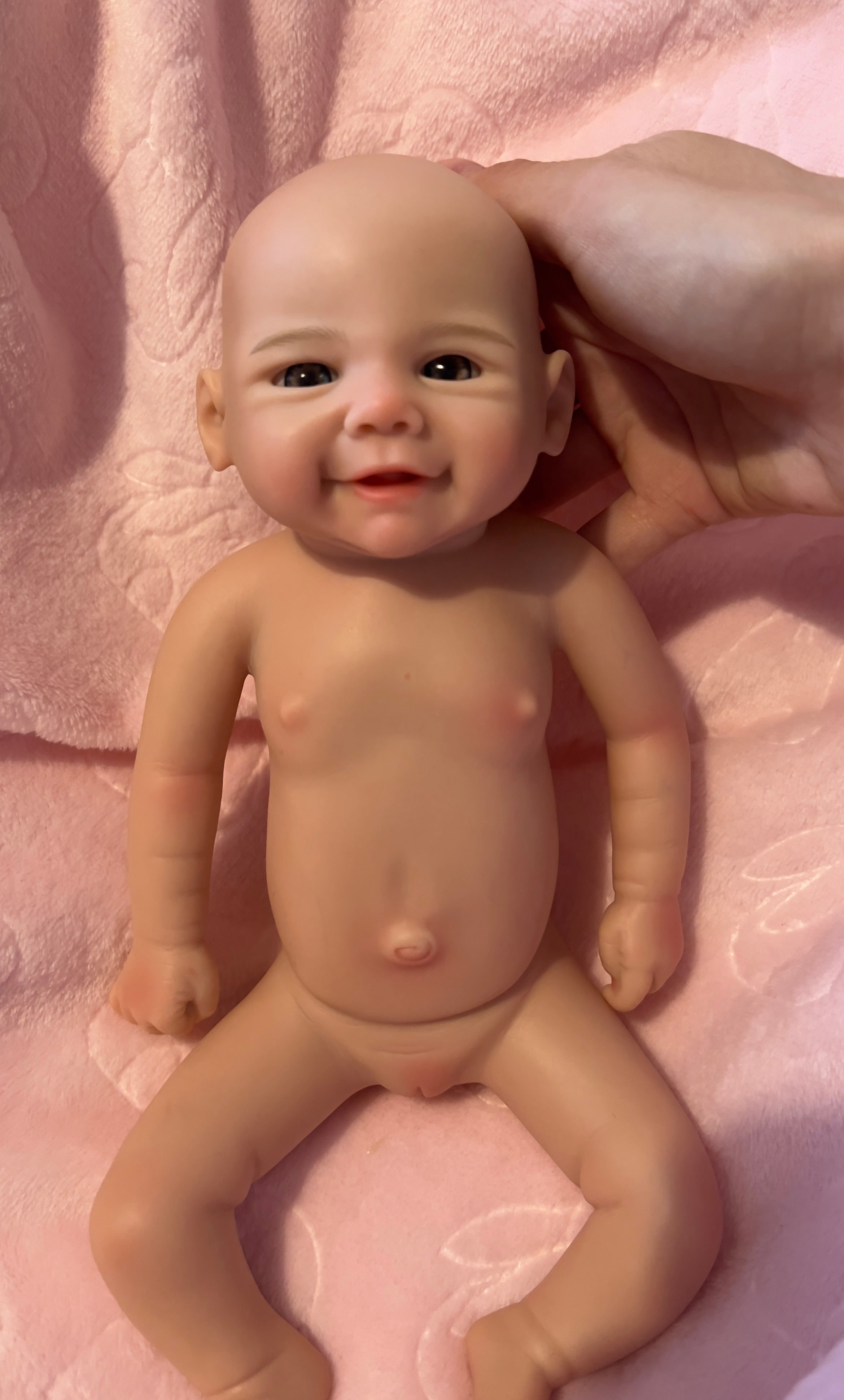 Realistic Silicone Baby Girl Doll – 33cm, Squishy & Floppy