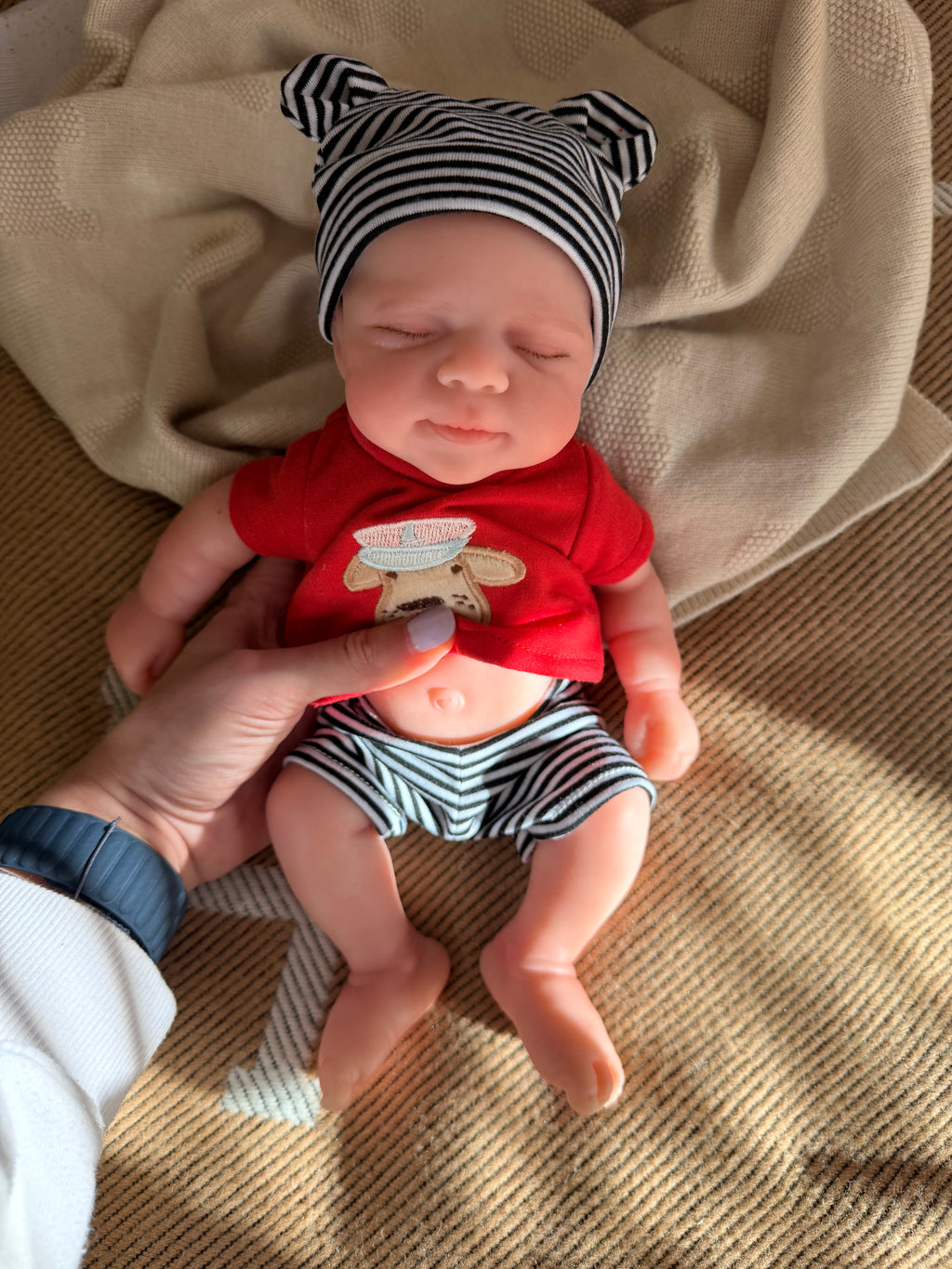 Mini JACK - Realistic 100% Silicone Reborn Baby Doll Boy 33cm, Squishy & Floppy