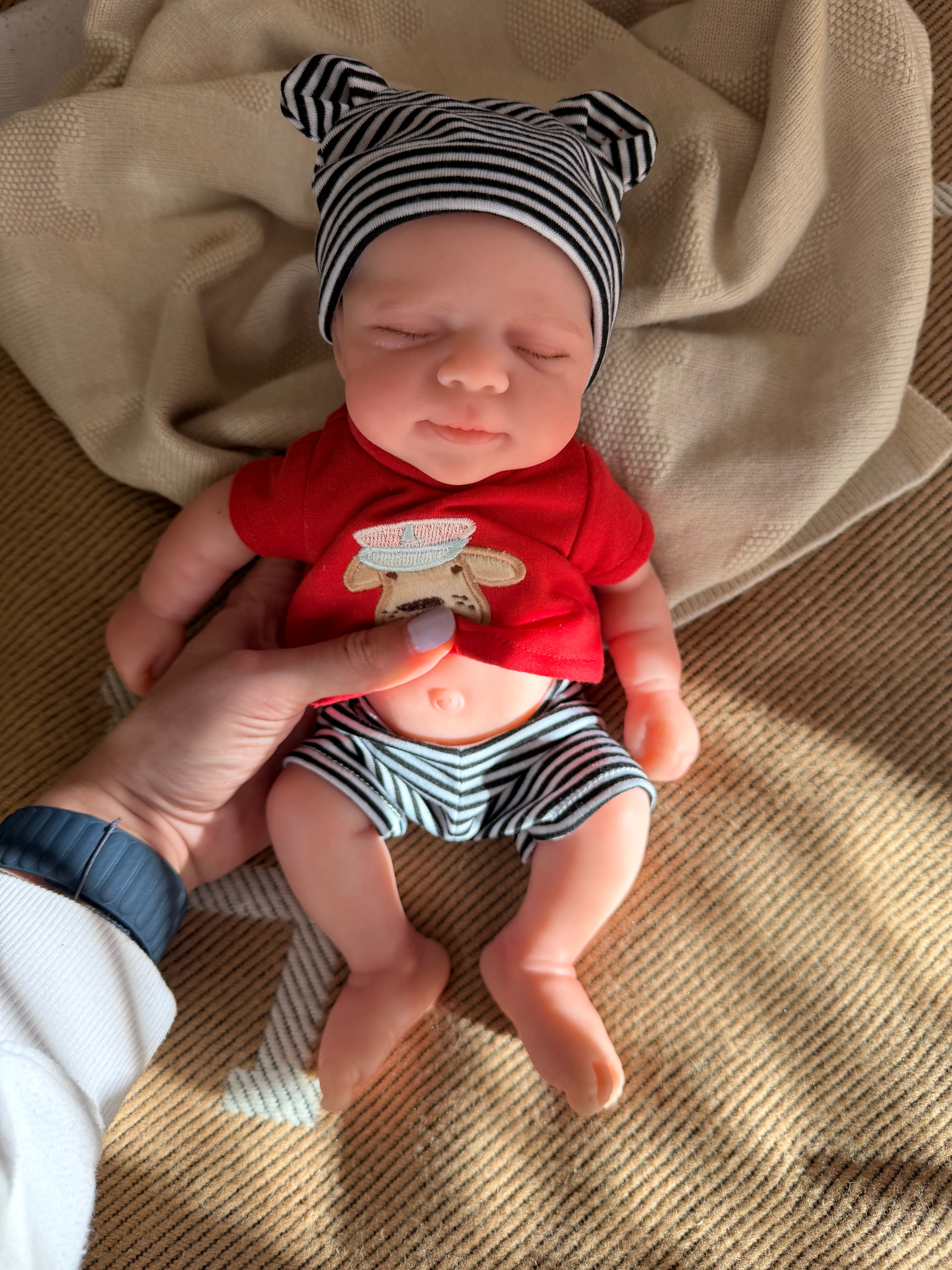 Mini JACK - Realistic 100% Silicone Reborn Baby Doll Boy 33cm, Squishy & Floppy