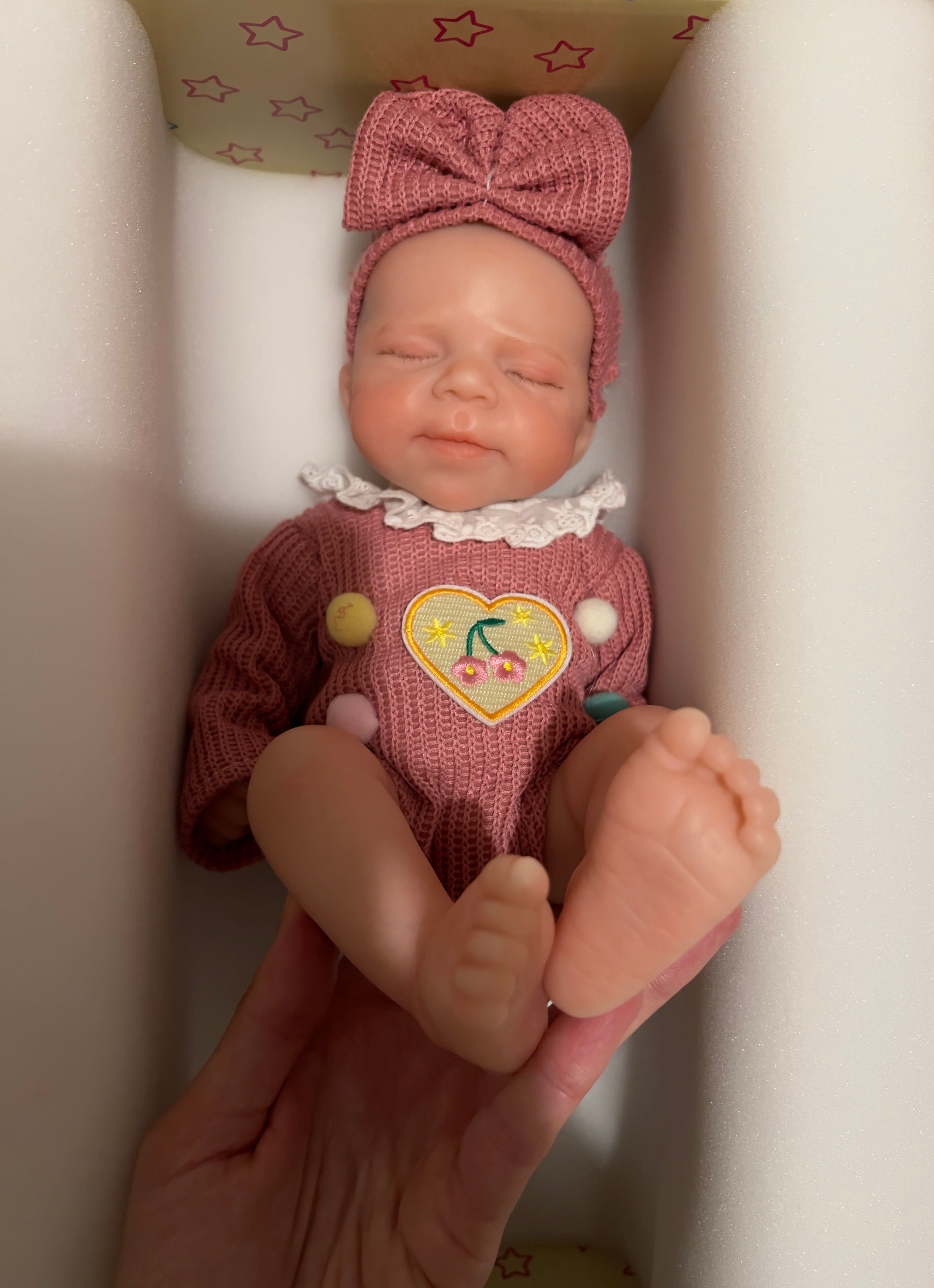 Realistic Silicone Baby Girl Doll – 33cm, Squishy & Floppy