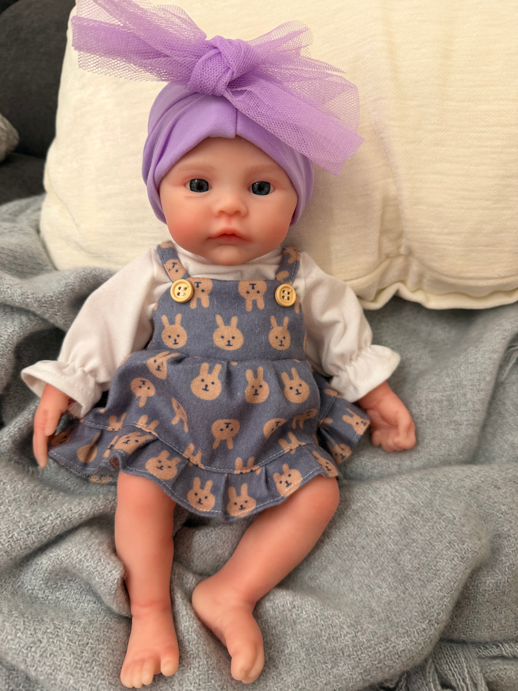 Mini KIM - Realistic 100% Silicone Reborn Baby Doll 33cm, Squishy & Floppy