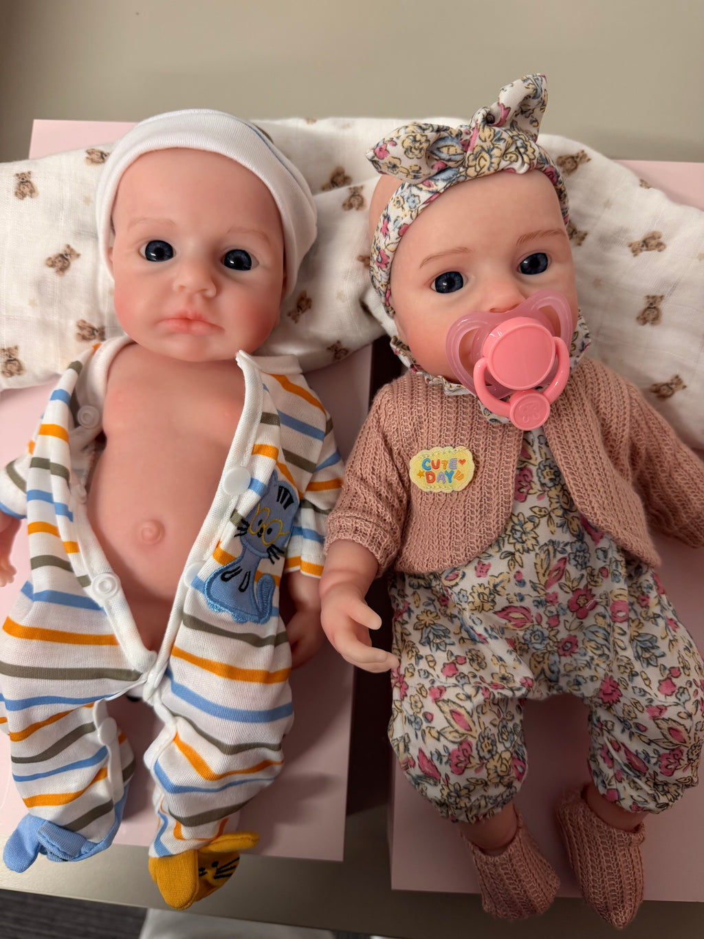 33cm Full Body Silicone Reborn Baby Boy & Girl – Mini ARLO & Mini KELLSY | Dollsy