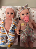 33cm Full Body Silicone Reborn Baby Boy & Girl – Mini ARLO & Mini KELLSY | Dollsy