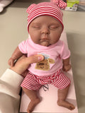 33cm Full Body Silicone Reborn Baby Girl – Mini SUNNY (Dark Skin)| Dollsy