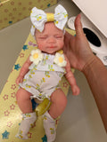 Mini MIA - Realistic 100% Silicone Reborn Baby Doll 33cm, Squishy & Floppy