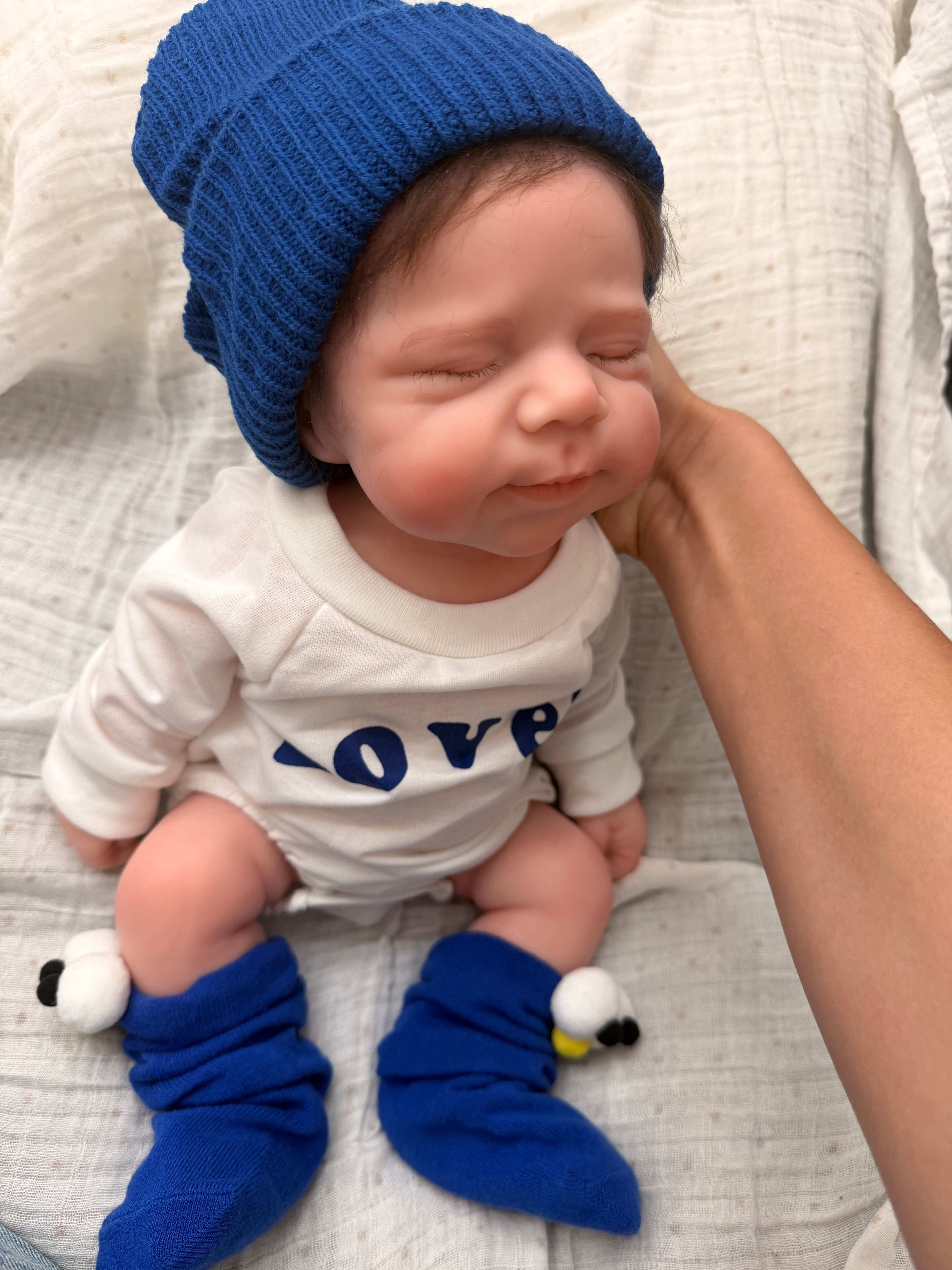 47cm Full Body Silicone Reborn Baby Boy with Hand-Rooted Mohair Hair – JACK | Dollsy