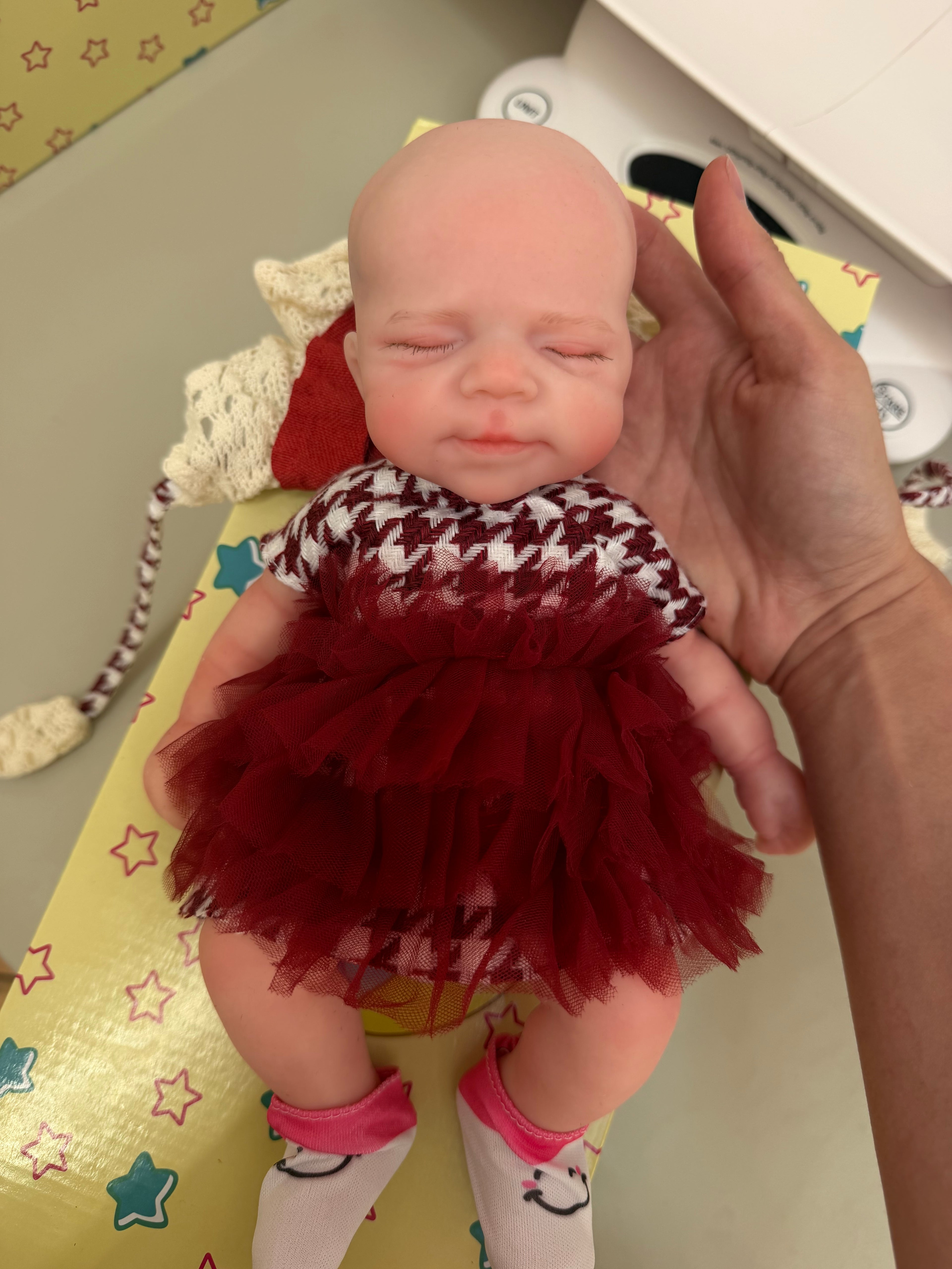 Mini MIA - Realistic 100% Silicone Reborn Baby Doll 33cm, Squishy & Floppy
