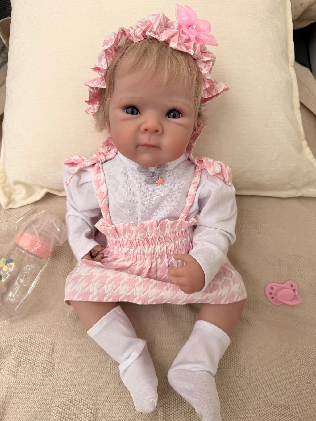 Realistic Full Vinyl Reborn Style Baby Girl – 47cm with Accessories
