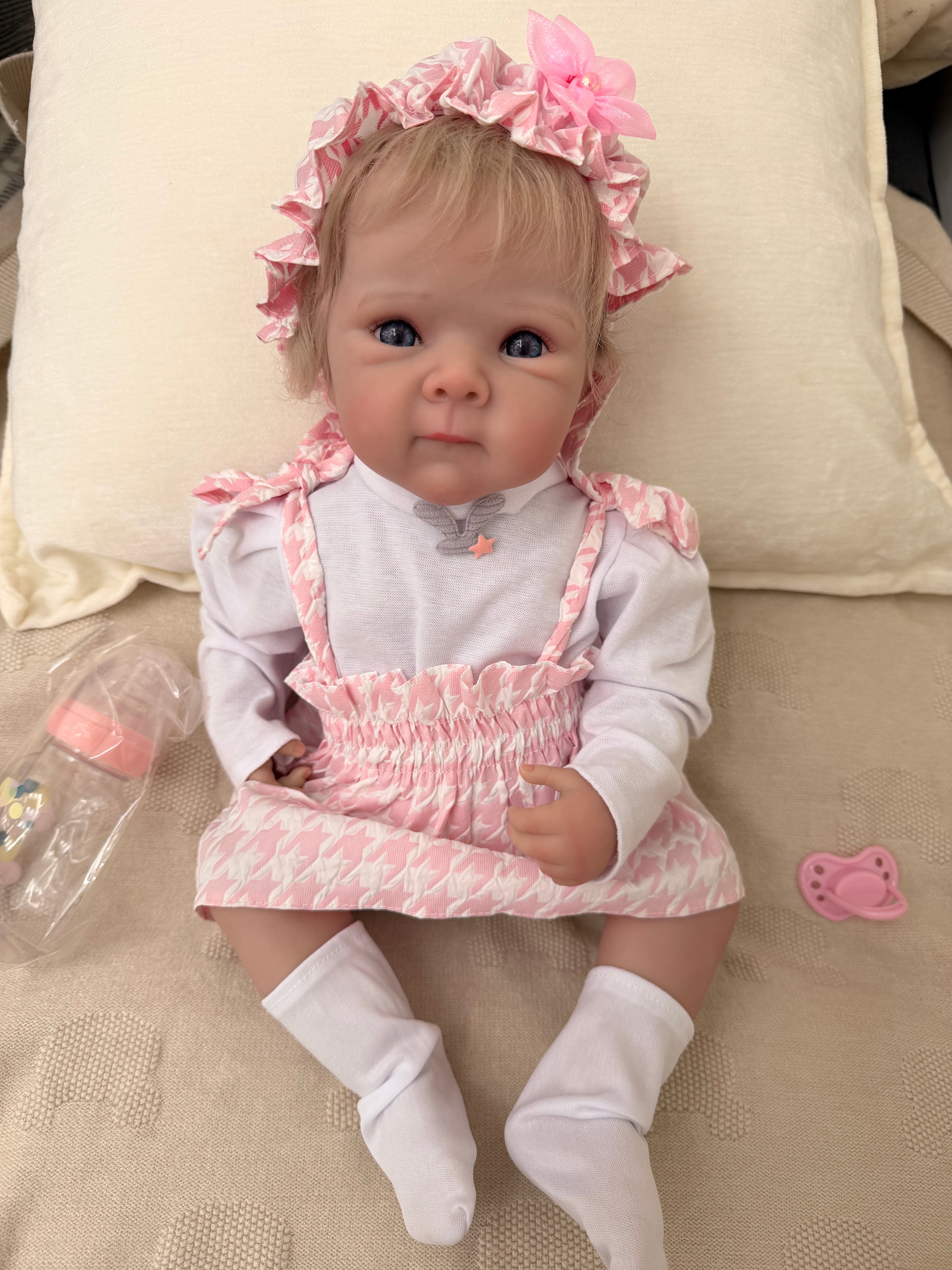Realistic Full Vinyl Reborn Style Baby Girl – 47cm with Accessories