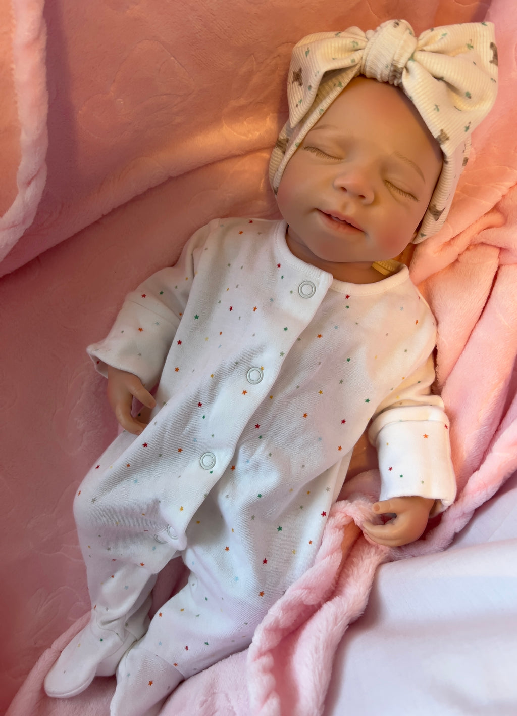 Realistic Silicone Baby Girl Doll – 45cm, Squishy & Floppy with Accessories