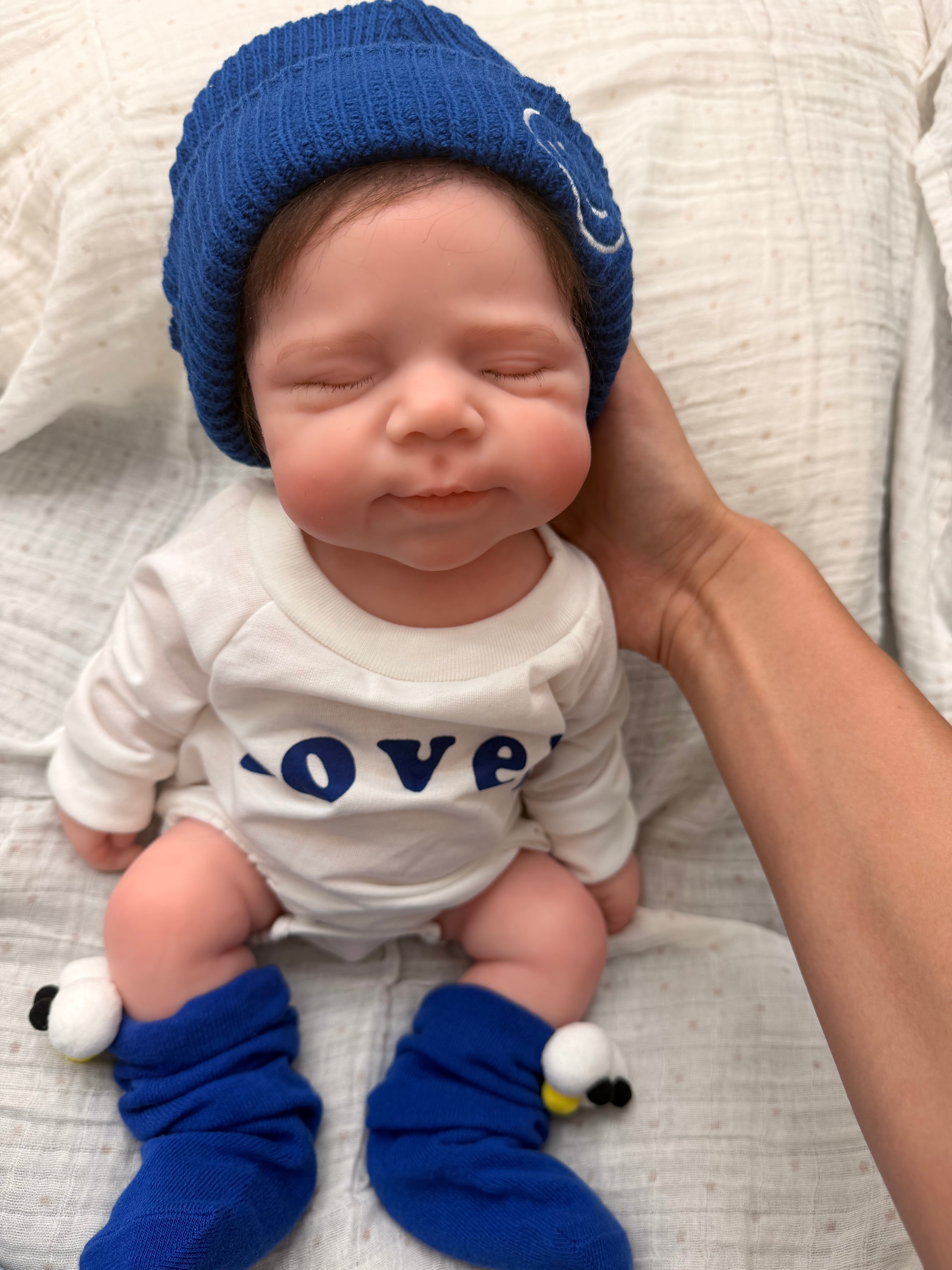 47cm Full Body Silicone Reborn Baby Boy with Hand-Rooted Mohair Hair – JACK | Dollsy