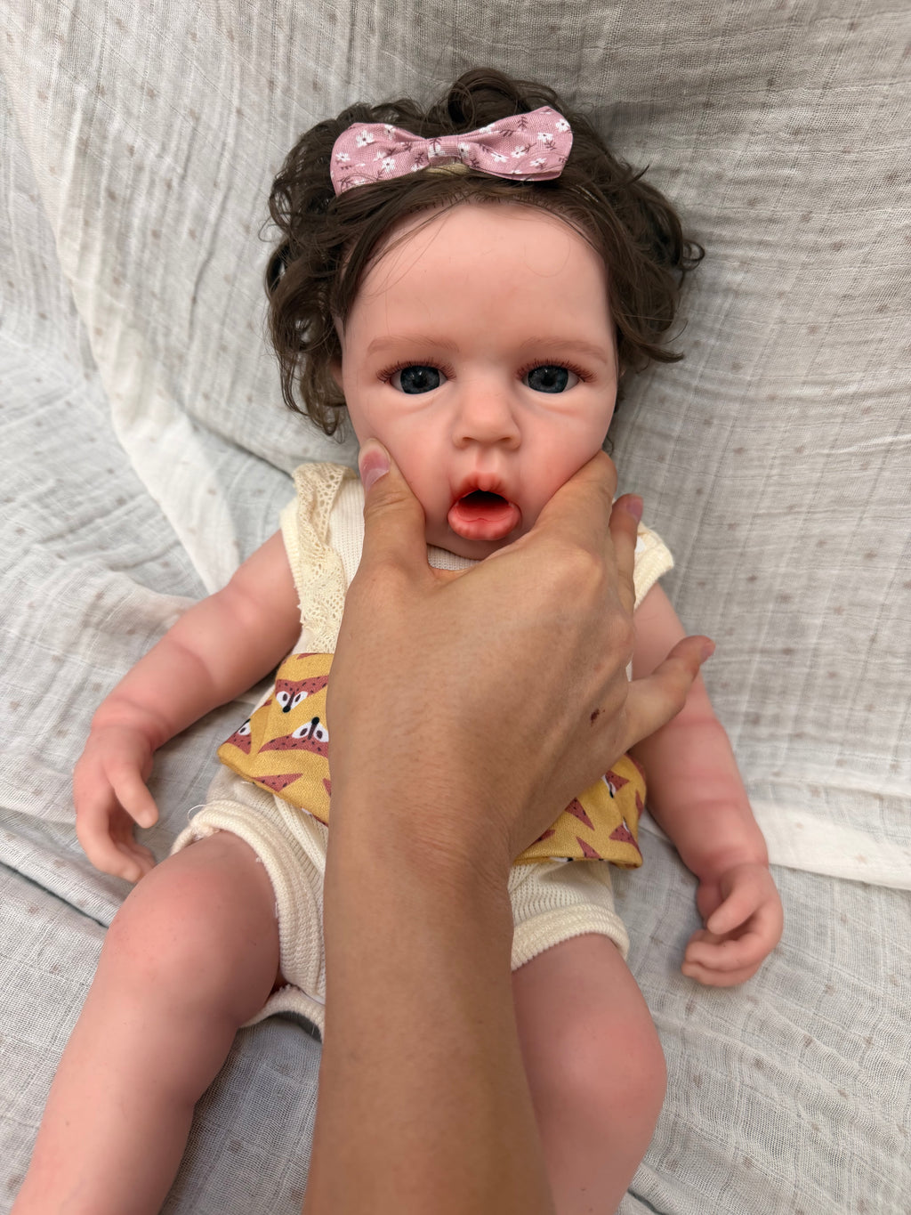 47cm Full Body Silicone Reborn Baby Girl with Rooted Nylon Hair – ISABELLA | Dollsy