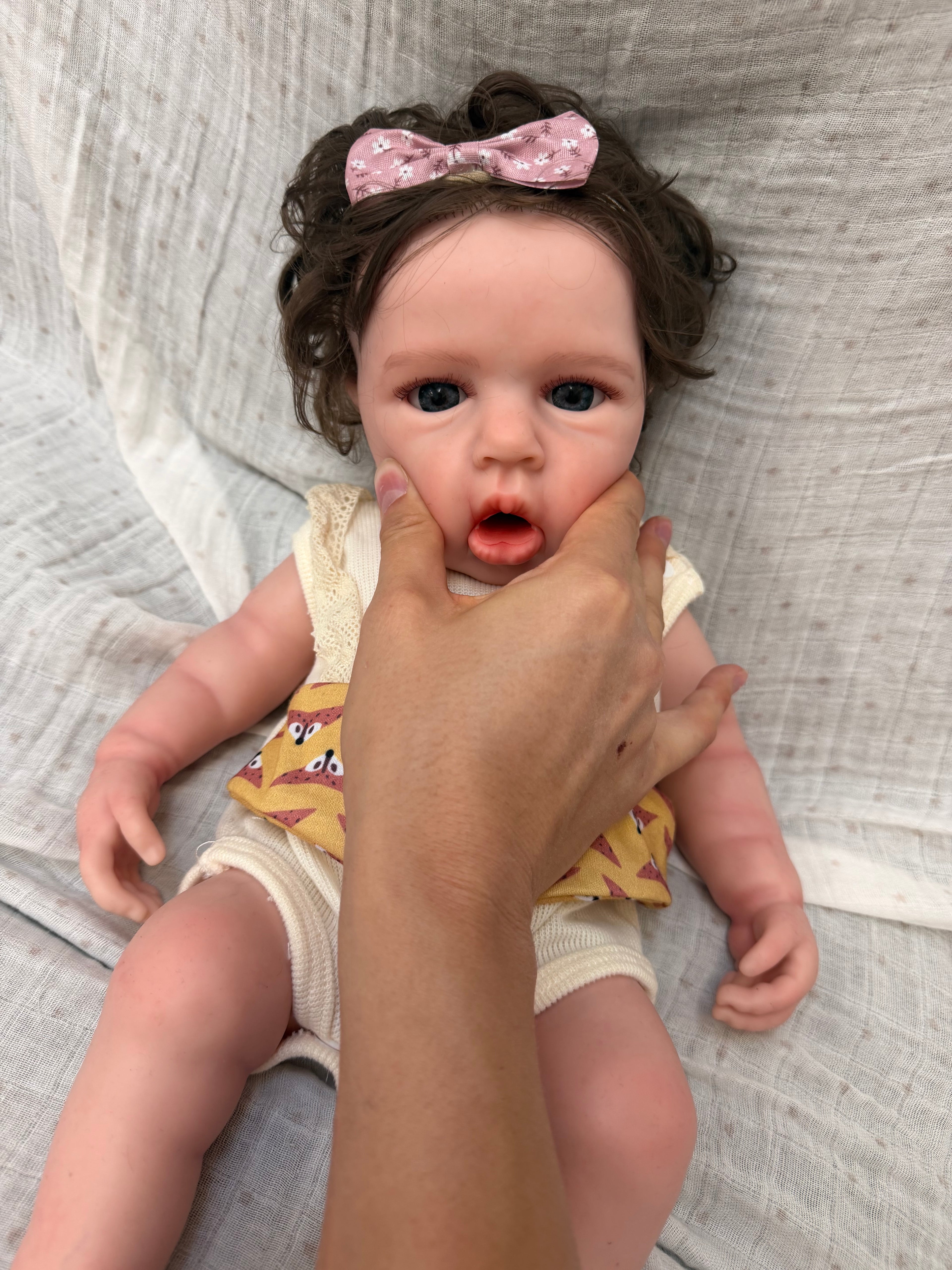 47cm Full Body Silicone Reborn Baby Girl with Rooted Nylon Hair – ISABELLA | Dollsy