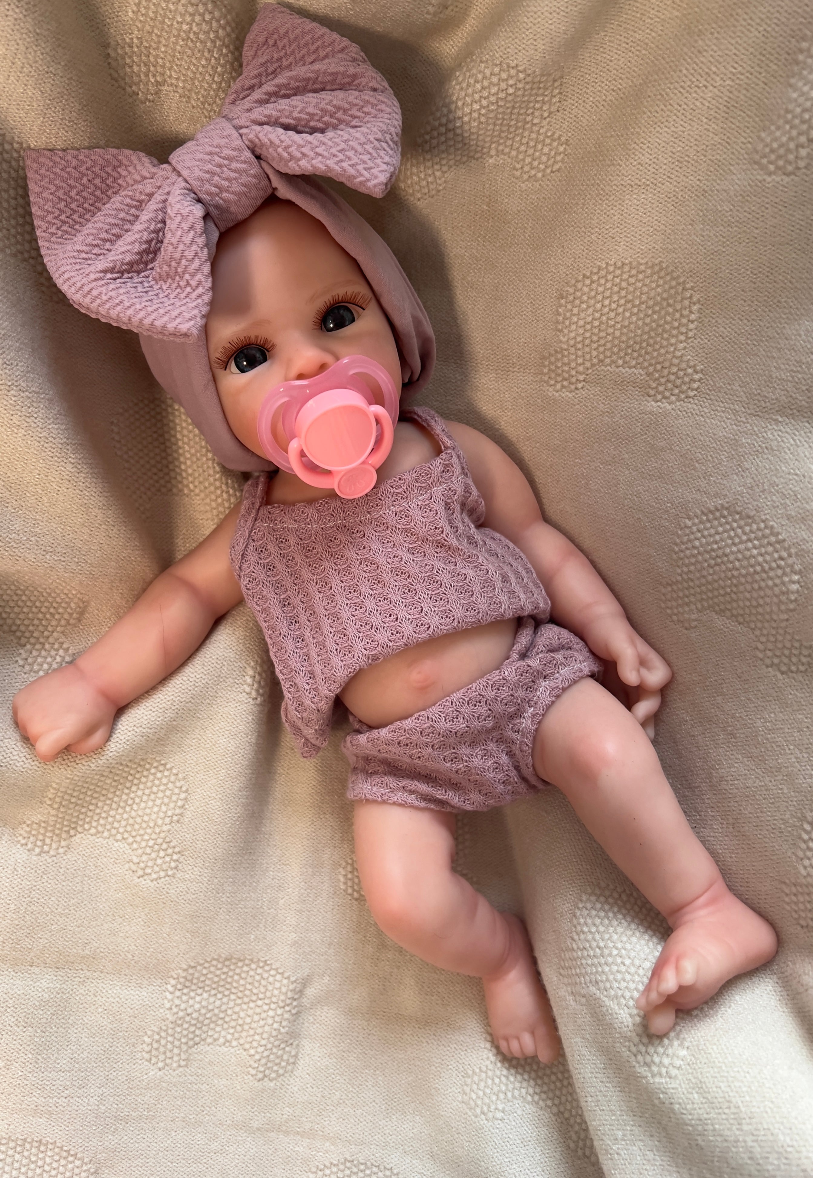 Mini AVA - Realistic 100% Silicone Reborn Baby Doll 33cm, Squishy & Floppy