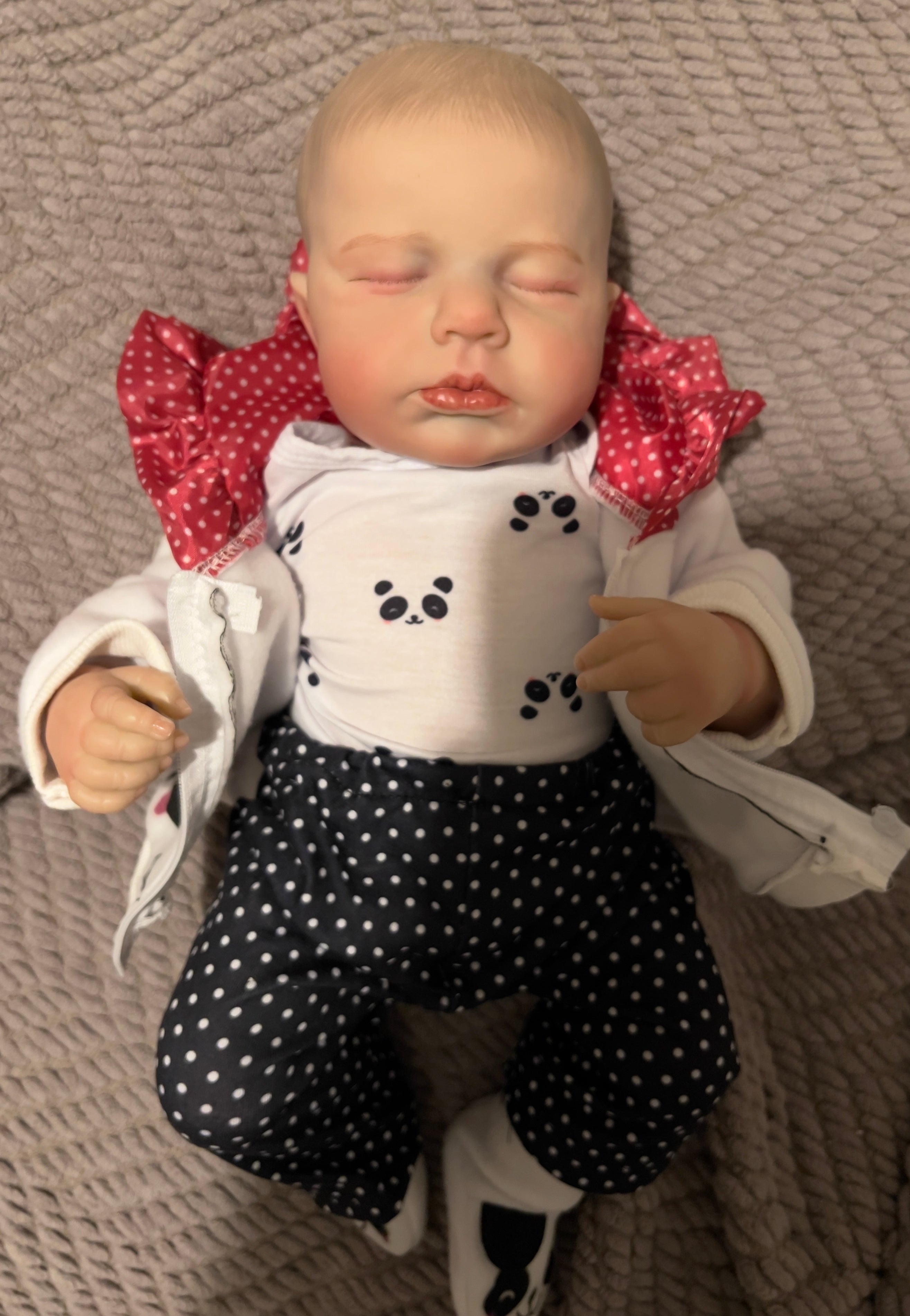 Realistic Reborn Baby Doll – 47cm Soft Cloth Body with Vinyl Limbs & Accessories