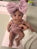 33cm Full Body Silicone Reborn Baby Girl – Mini KIM (Dark Skin)| Dollsy