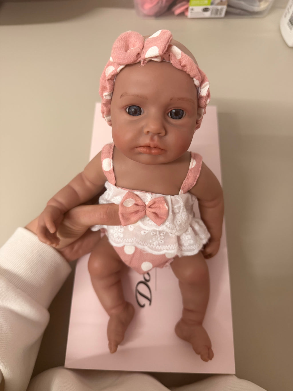 33cm Full Body Silicone Reborn Baby Girl – Mini KELLSY (Dark Skin)| Dollsy