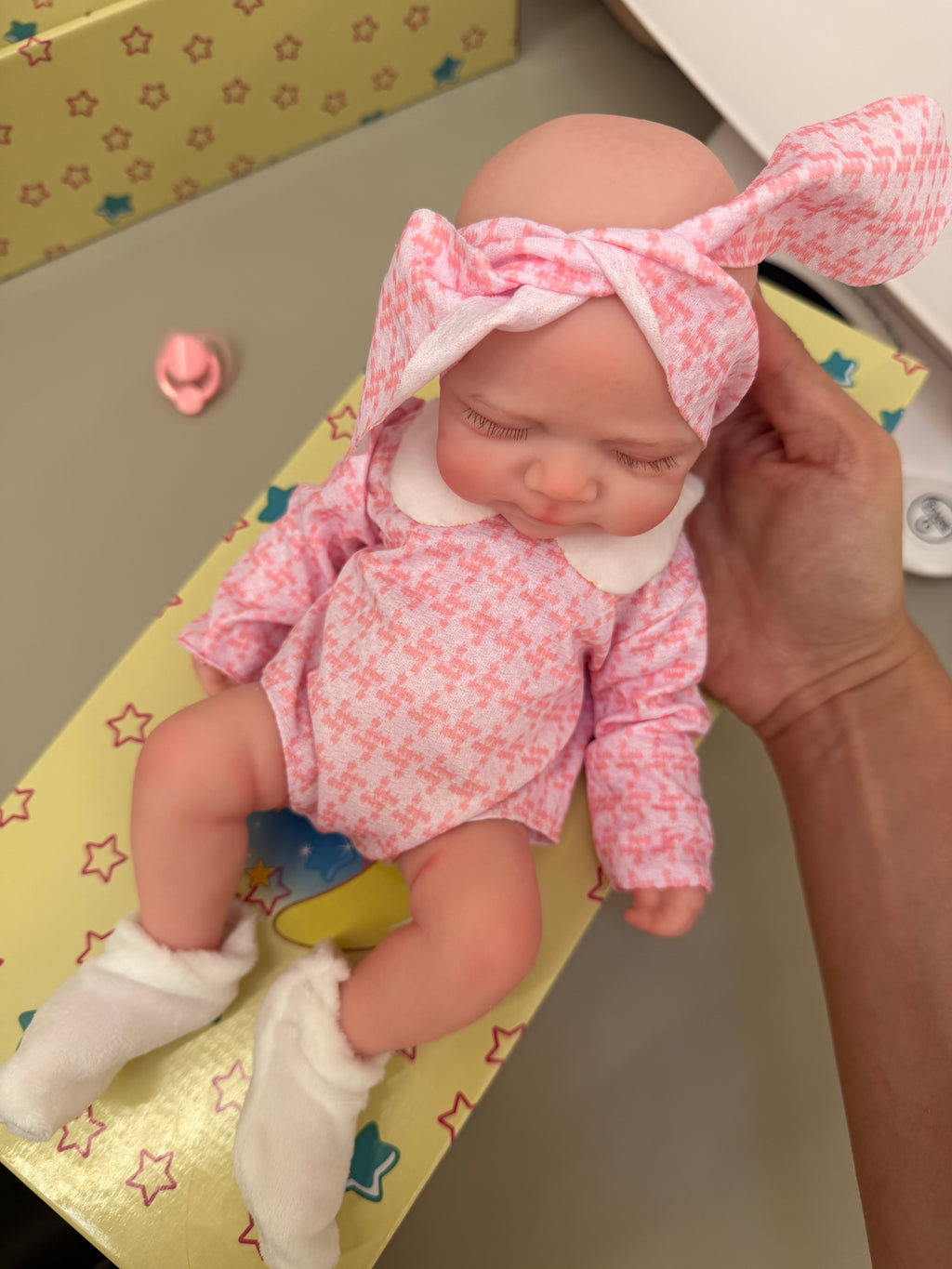 Mini MIA - Realistic 100% Silicone Reborn Baby Doll 33cm, Squishy & Floppy