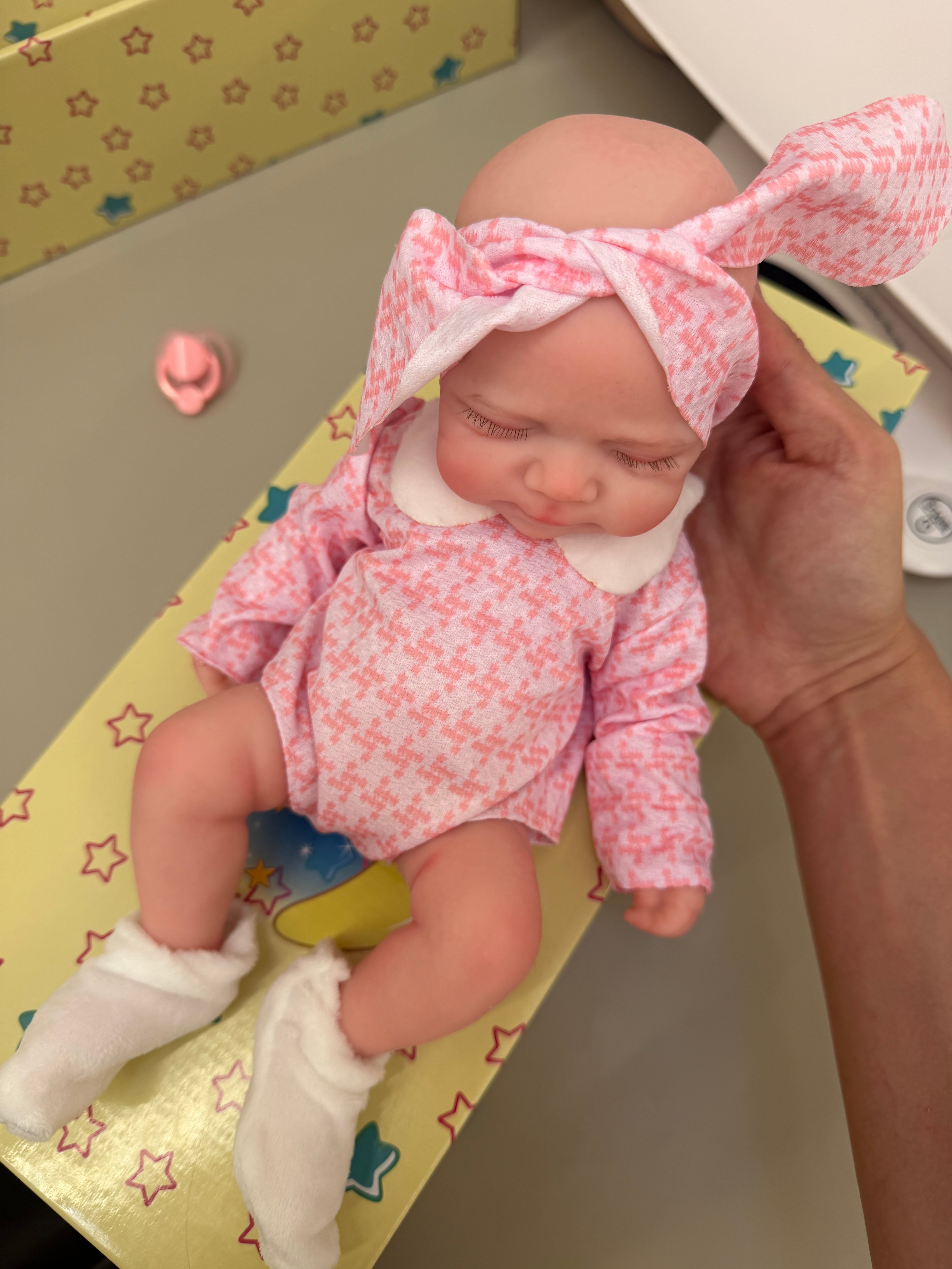 Mini MIA - Realistic 100% Silicone Reborn Baby Doll 33cm, Squishy & Floppy