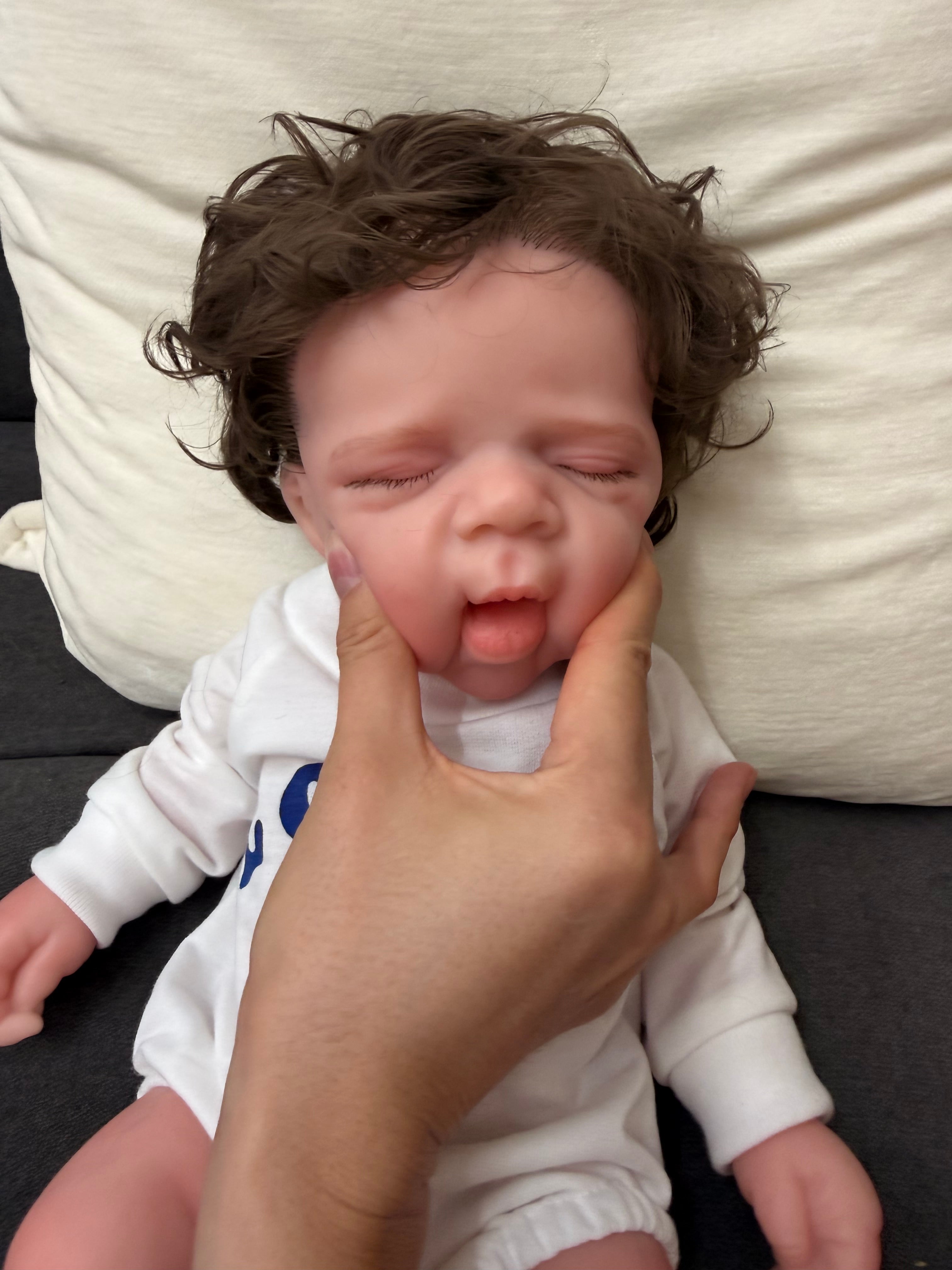 47cm Full Body Silicone Reborn Baby Boy with Hand-Rooted Nylon Hair – JACK | Dollsy