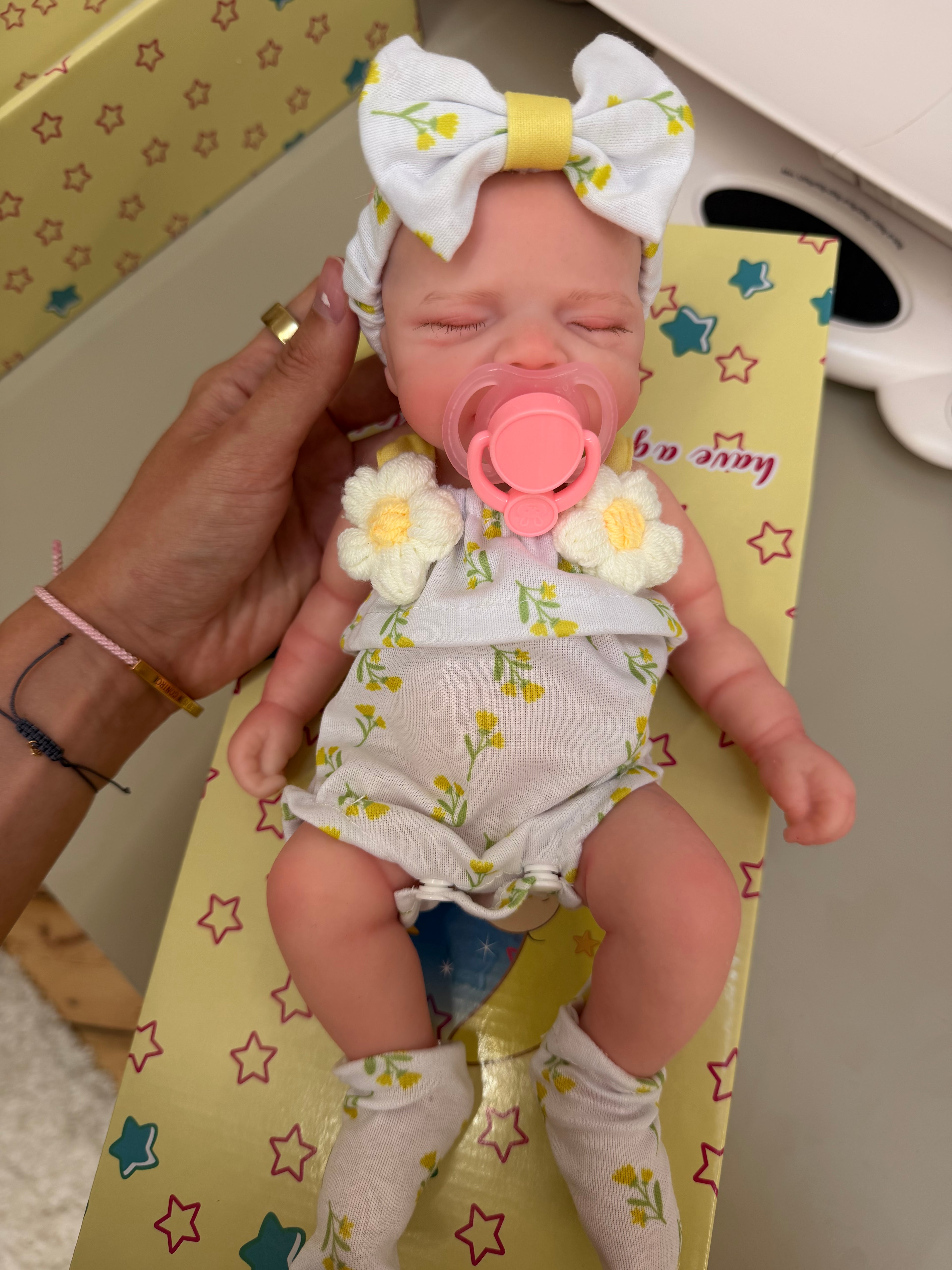 Mini MIA - Realistic 100% Silicone Reborn Baby Doll 33cm, Squishy & Floppy