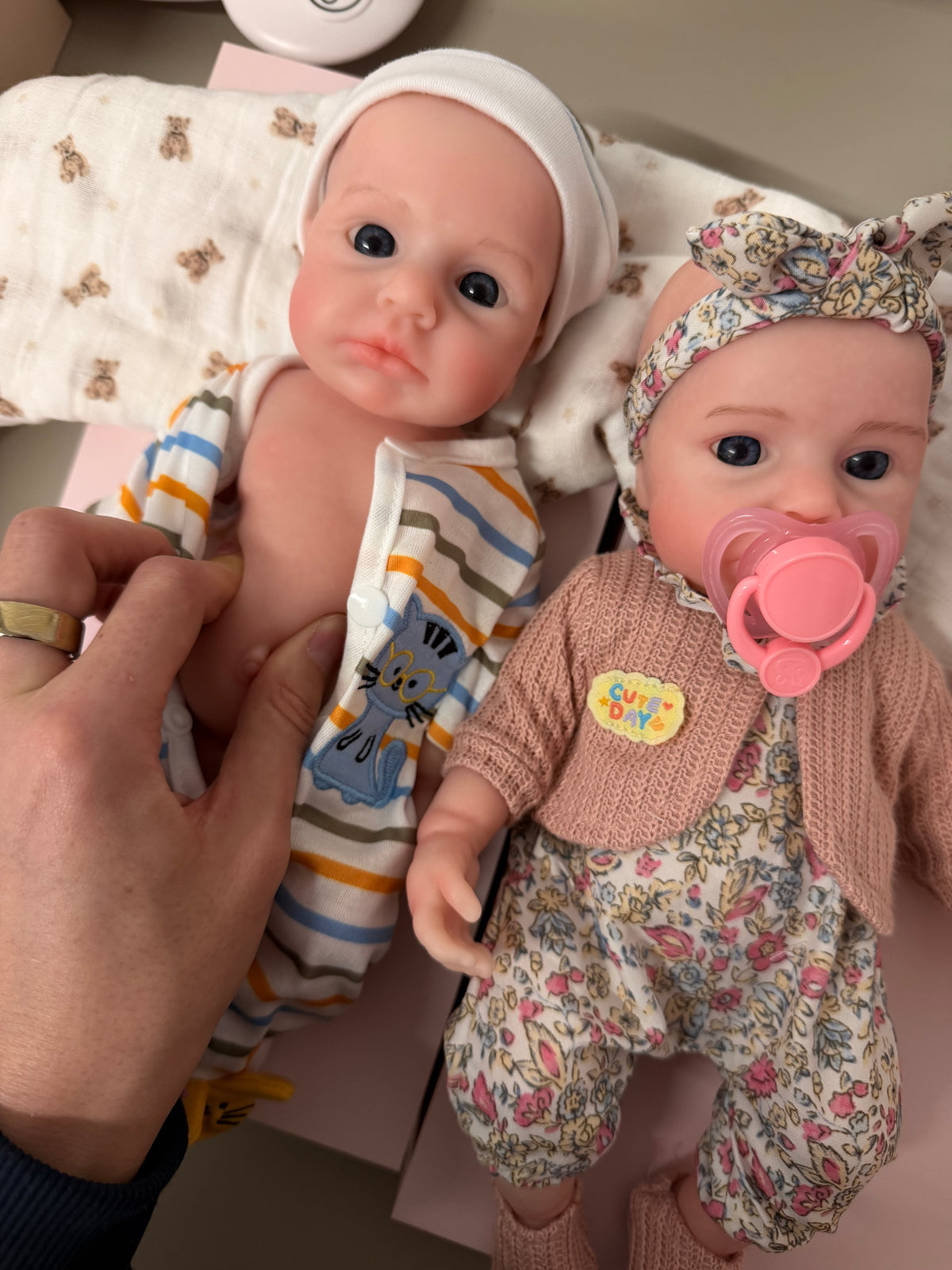 33cm Full Body Silicone Reborn Baby Boy & Girl – Mini ARLO & Mini KELLSY | Dollsy